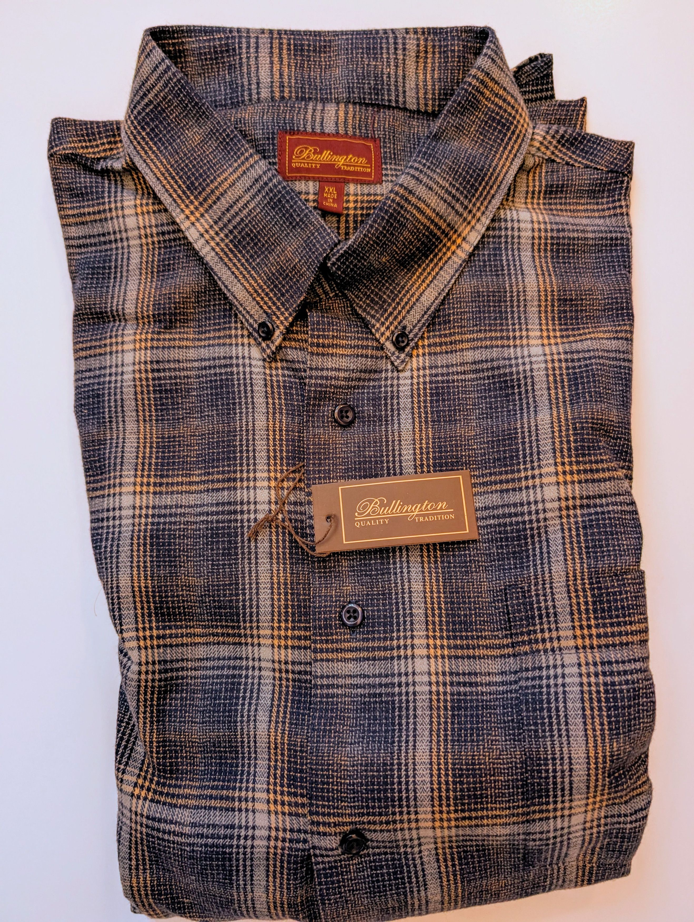Other Bullington Brushed Cotton Blend Flannel - XXL - Navy Gold Size US XXL / EU 58 / 5 - 1 Preview