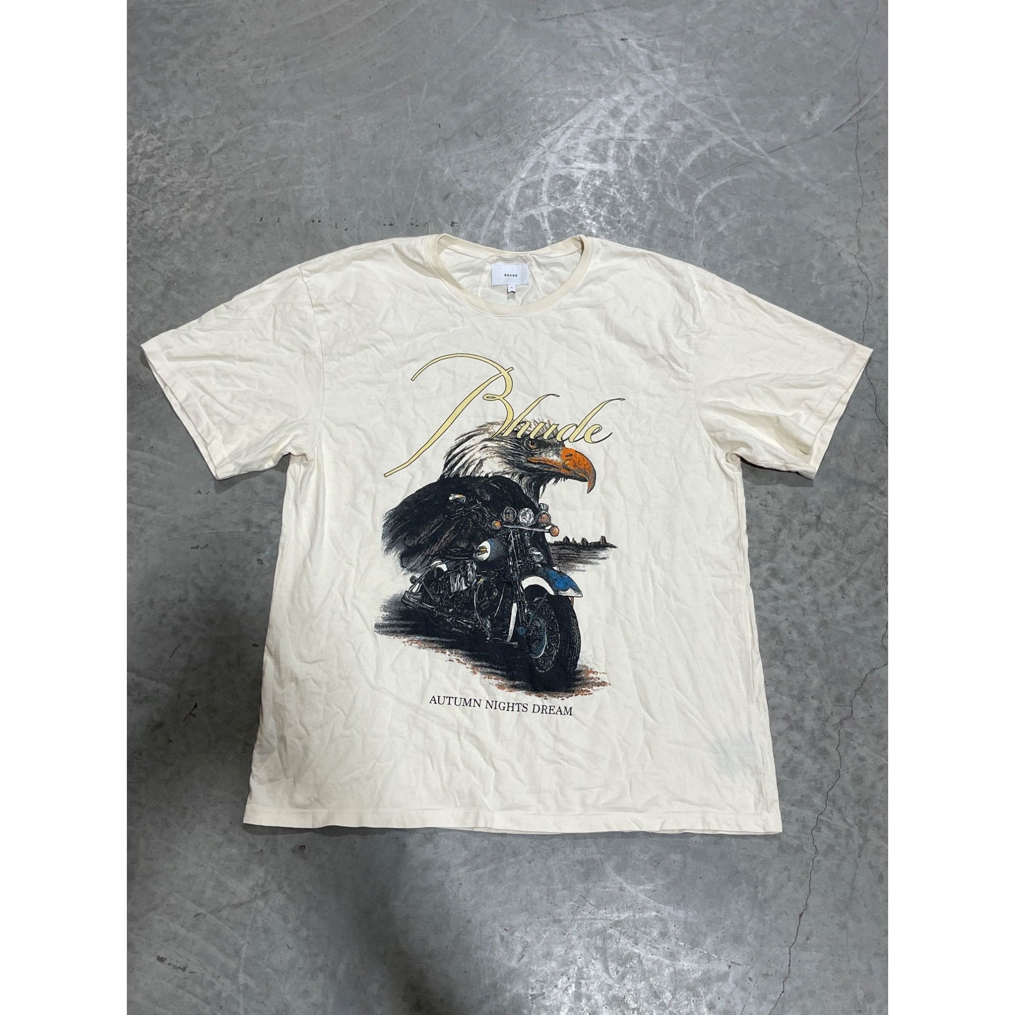 Rhude NEW RHUDE EAGLE DREAM TEE IN IVORY SZ LARGE Size US L / EU 52-54 / 3 - 4 Thumbnail