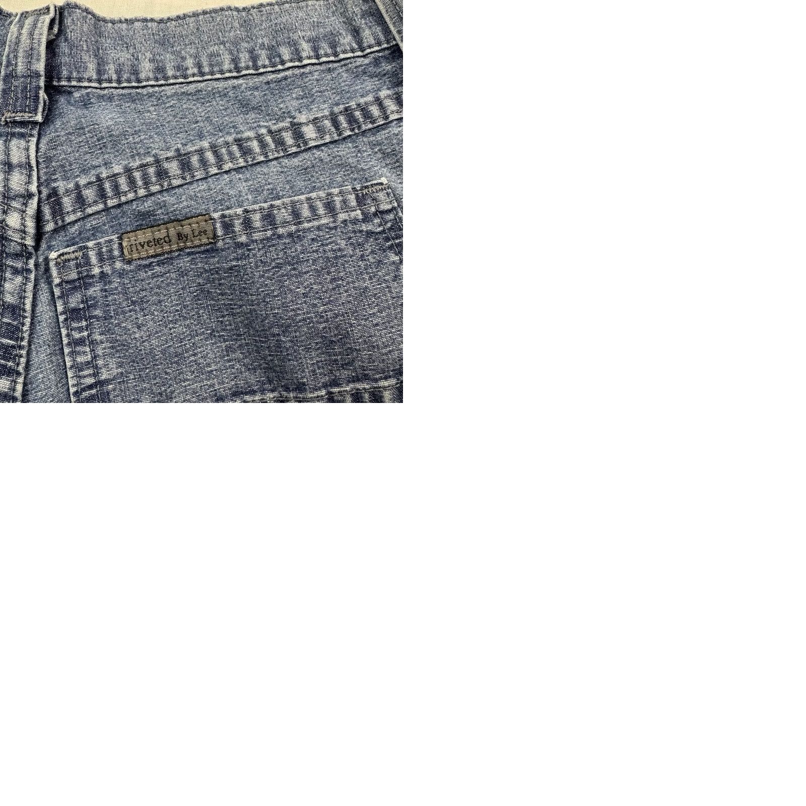 Lee VINTAGE Lee Riveted Cargo Denim Shorts Womens 10 Hipster 80s 90s USA Pockets Size 32" / US 10 / IT 46 - 9 Thumbnail