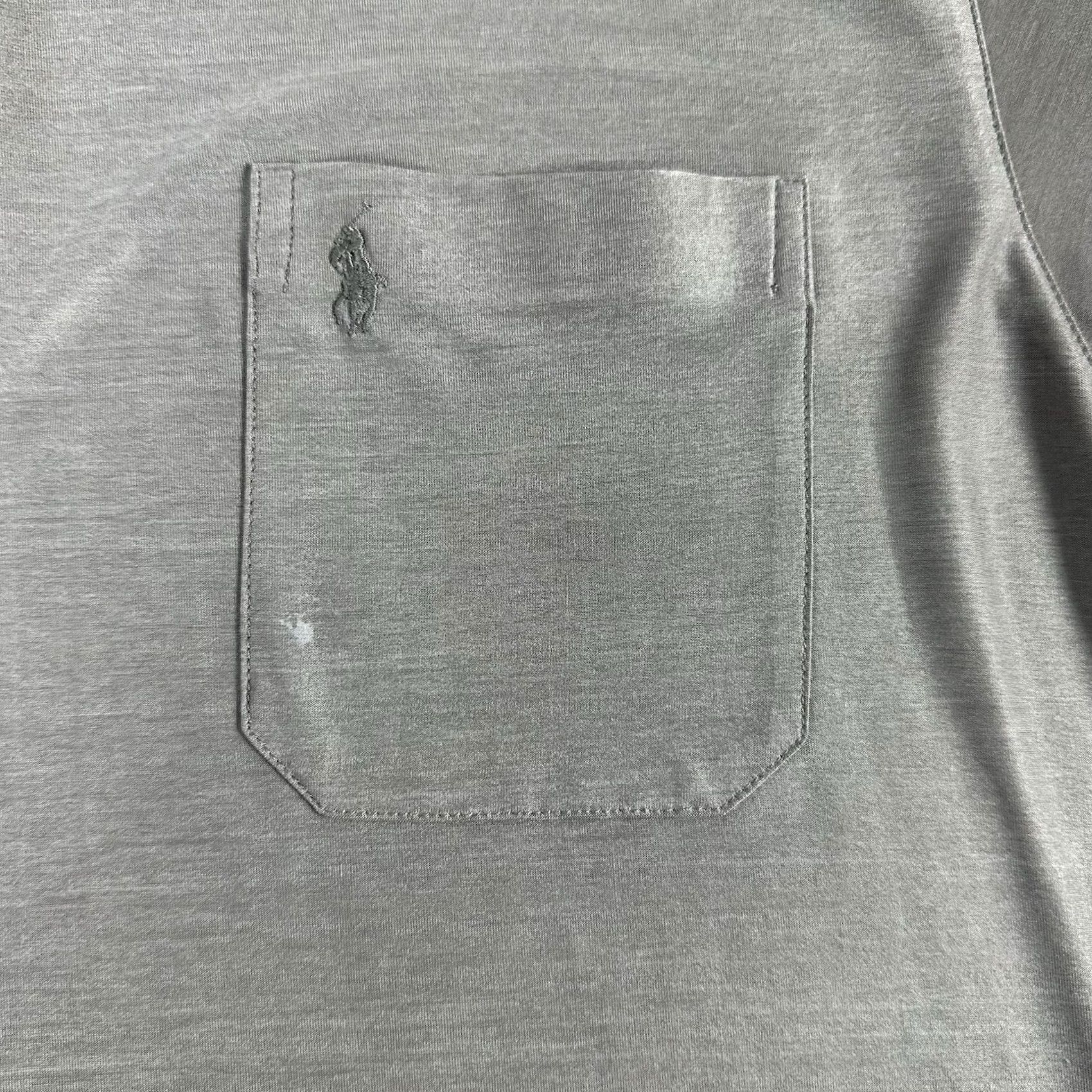 Polo Ralph Lauren VINTAGE Polo Ralph Lauren Polo Shirt Mens XL Gray 100% Silk Short Sleeve Size US XL / EU 56 / 4 - 5 Thumbnail
