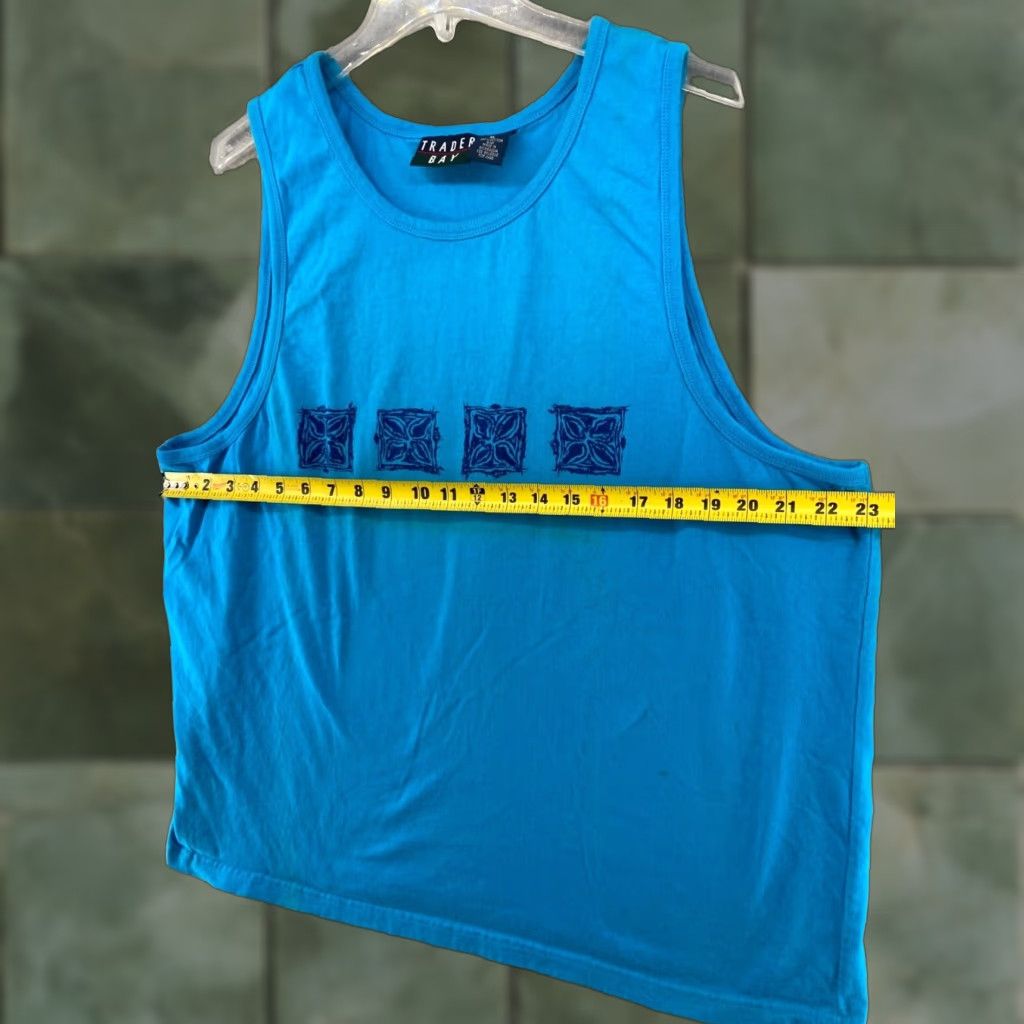 Vintage VINTAGE Trader Bay Tanktop XL Blue 80s 90s Mens Size US XL / EU 56 / 4 - 1 Thumbnail