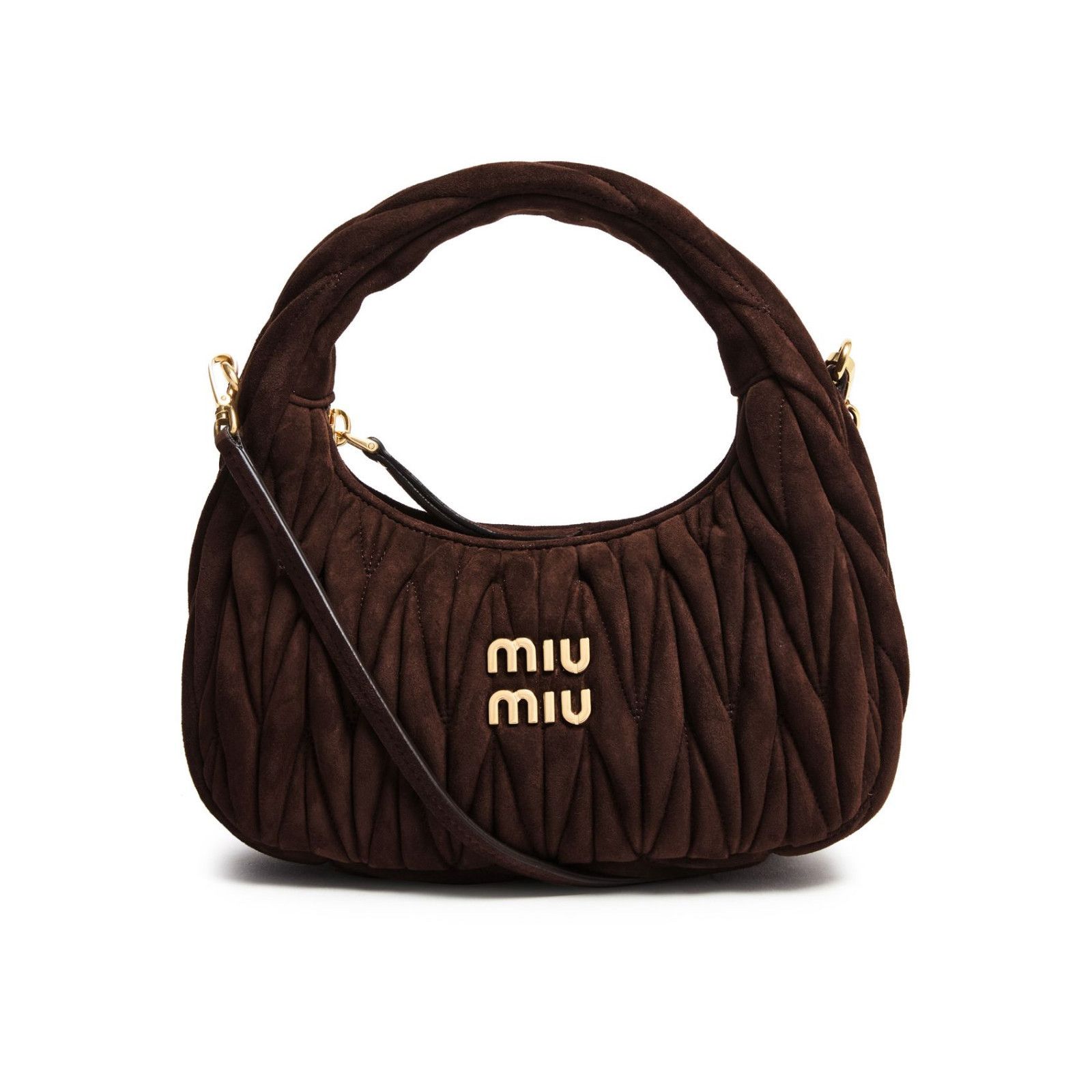 Miu Miu MIU MIU Wander Small $2950 Brown Suede Hobo Bag New And Auth Size ONE SIZE - 1 Thumbnail
