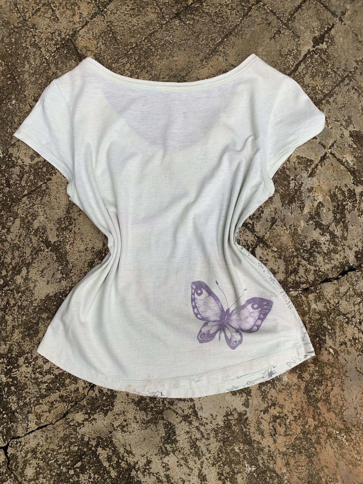 Japanese Brand × Vintage y2k Nice Claup Butterfly Beady Graphic Top Size M / US 6-8 / IT 42-44 - 3 Thumbnail