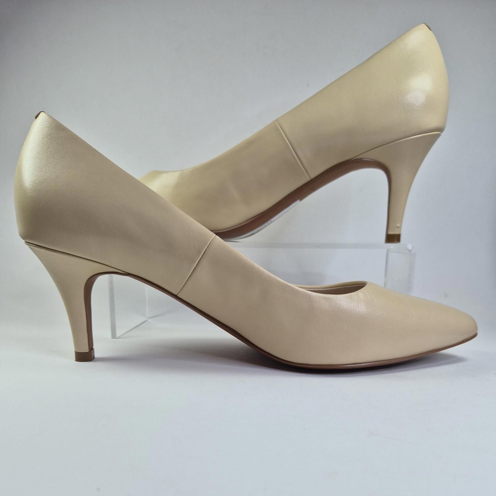 Nine West NINE WEST MARGOT PUMPS NATURAL/TAN LEATHER SIZE 9B Size US 9 / IT 39 - 3 Thumbnail
