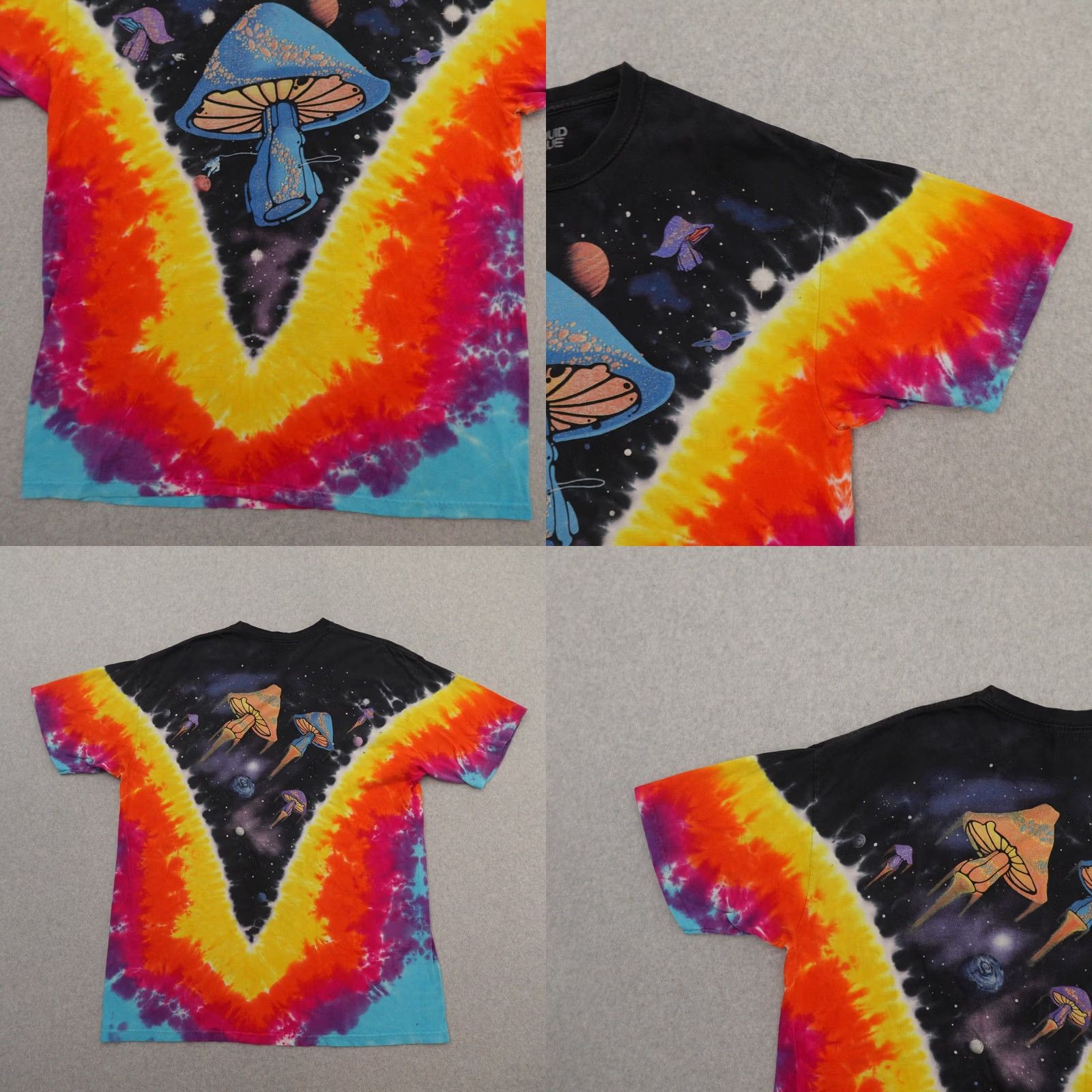 Liquid Blue LIQUID BLUE Mushroom T-Shirt Men 2XL Multicolor Space Tie Dye Short Sleeve Hippie Size US XXL / EU 58 / 5 - 8 Thumbnail