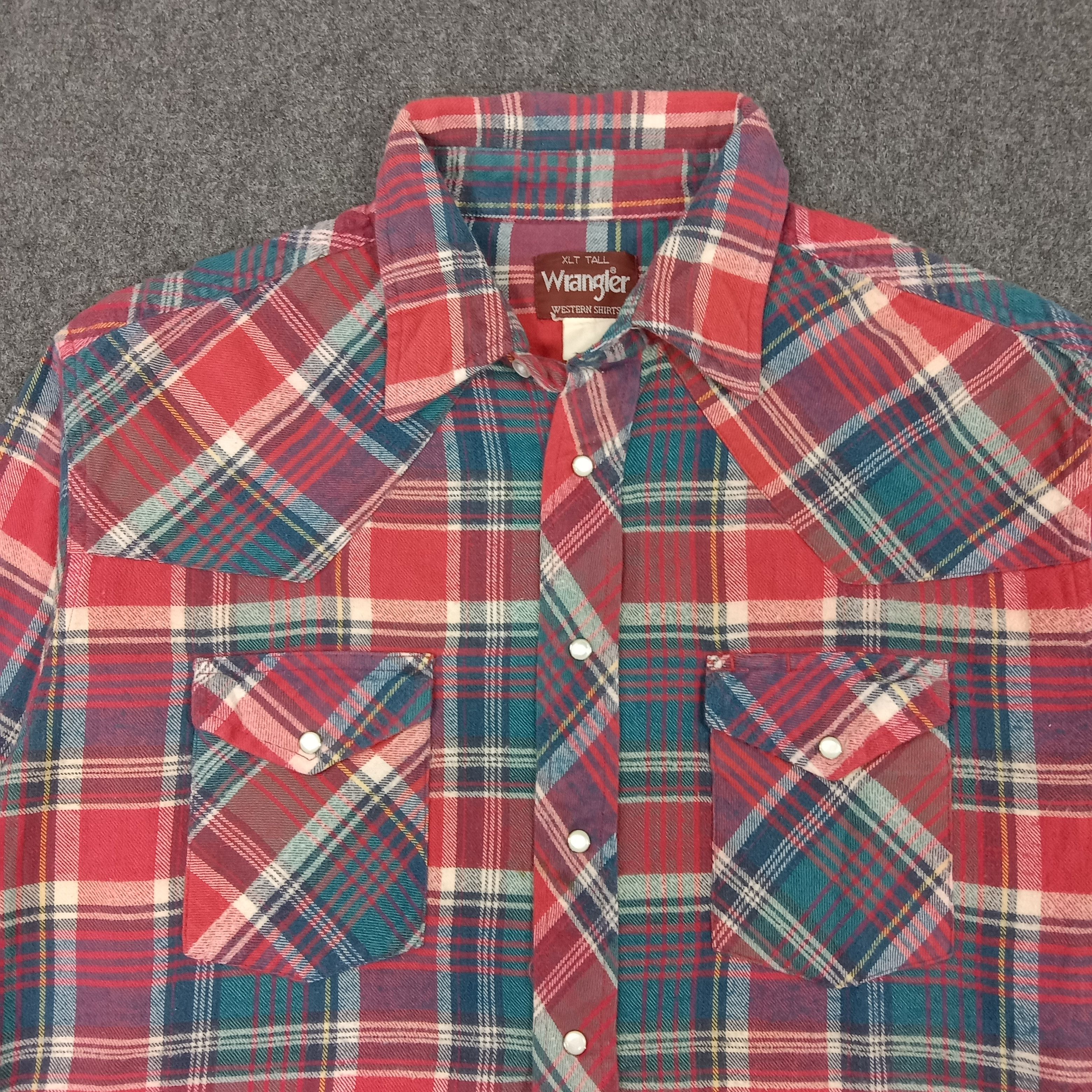 Vintage × Wrangler Wrangler American Style Flannel Shirt Button Up Size US XXL / EU 58 / 5 - 2 Thumbnail