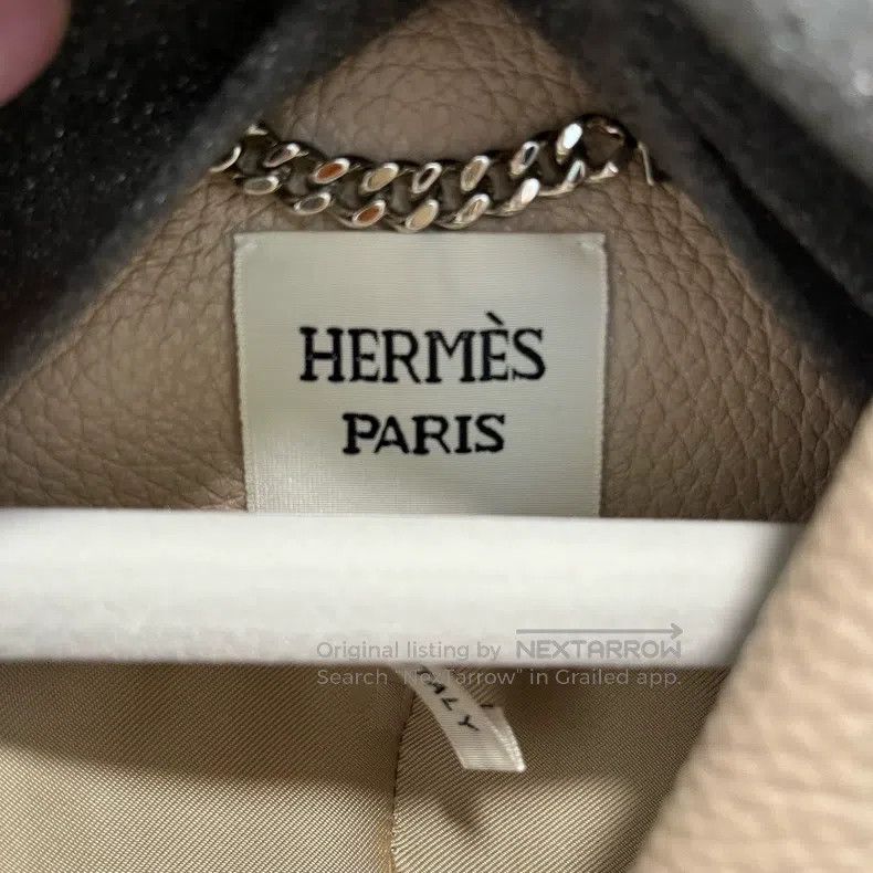 Hermes Hermes Beige full leather ladies' jacket Size XS / US 0-2 / IT 36-38 - 6 Thumbnail
