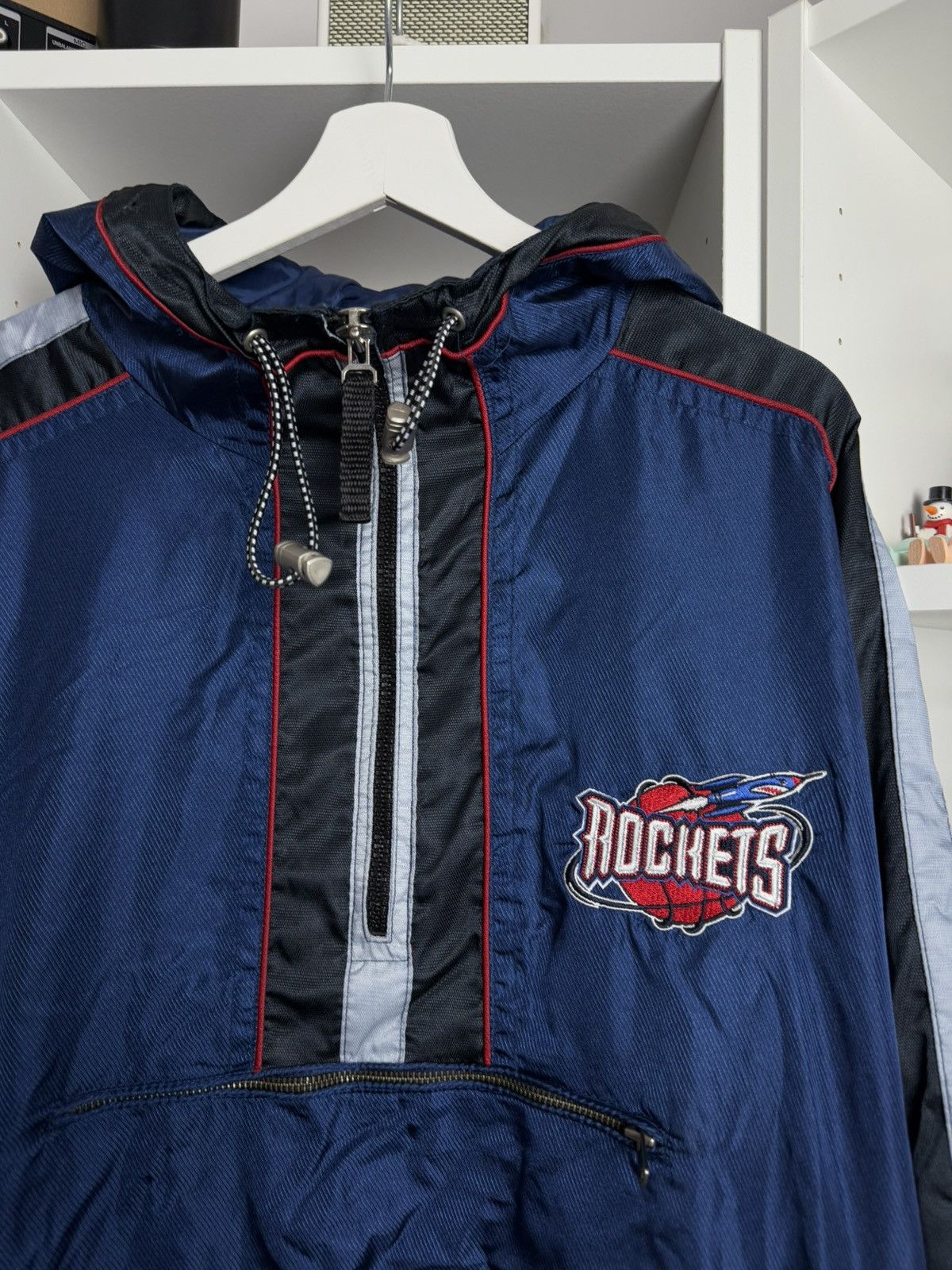 Champion × NBA × Vintage Vintage 90s NBA Huston Rockets champion 1/4 zip jacket L usa Size US L / EU 52-54 / 3 - 3 Thumbnail