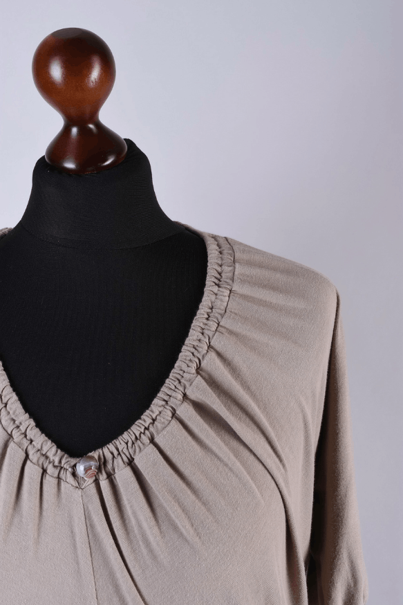 Brunello Cucinelli Women's Brunello Cucinelli Beige Blouse Size M Size M / US 6-8 / IT 42-44 - 2 Thumbnail