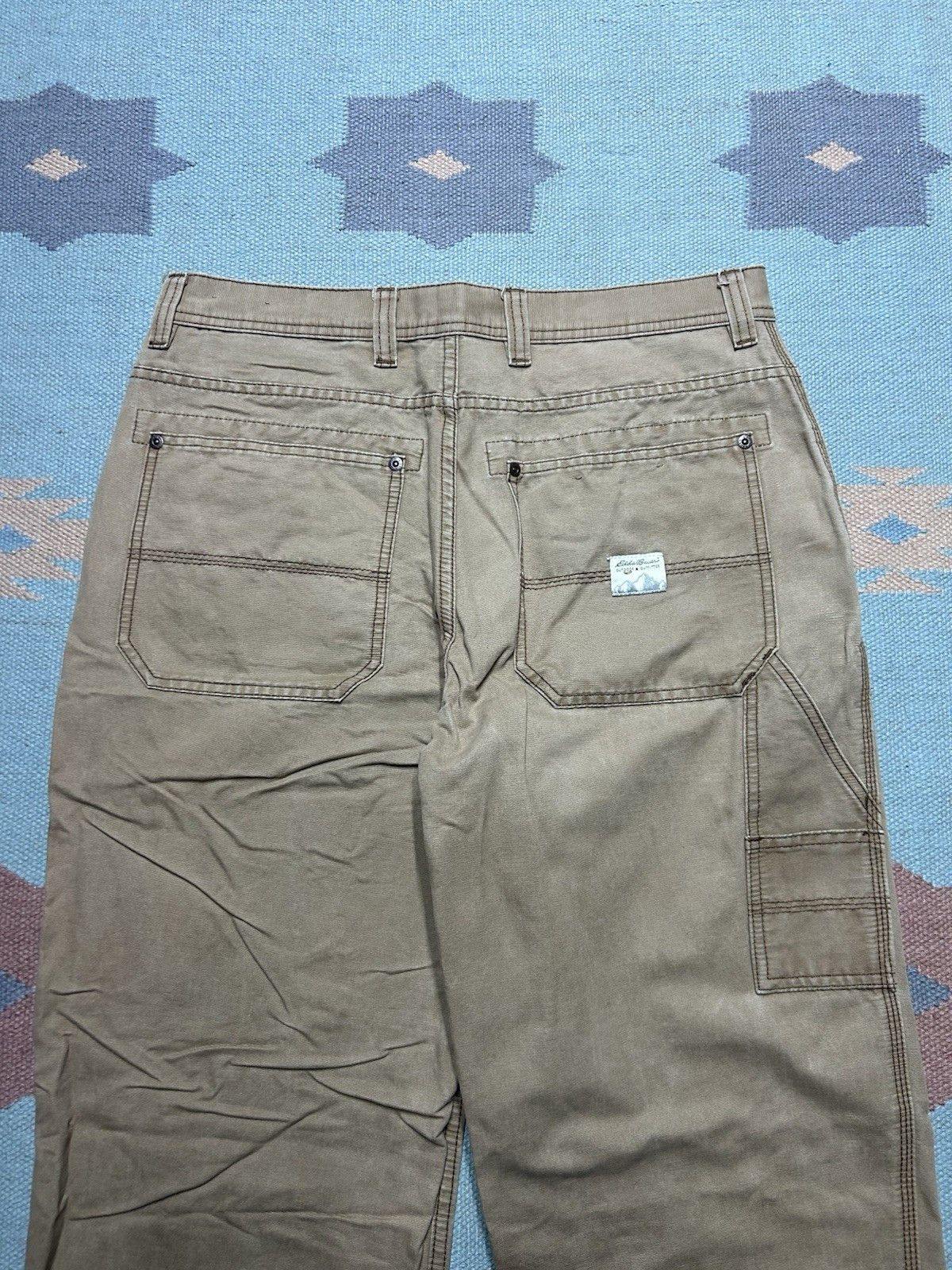 Vintage Vtg Eddie Bauer easy fit carpenter pants loose baggy 33x31 Size US 33 - 3 Thumbnail