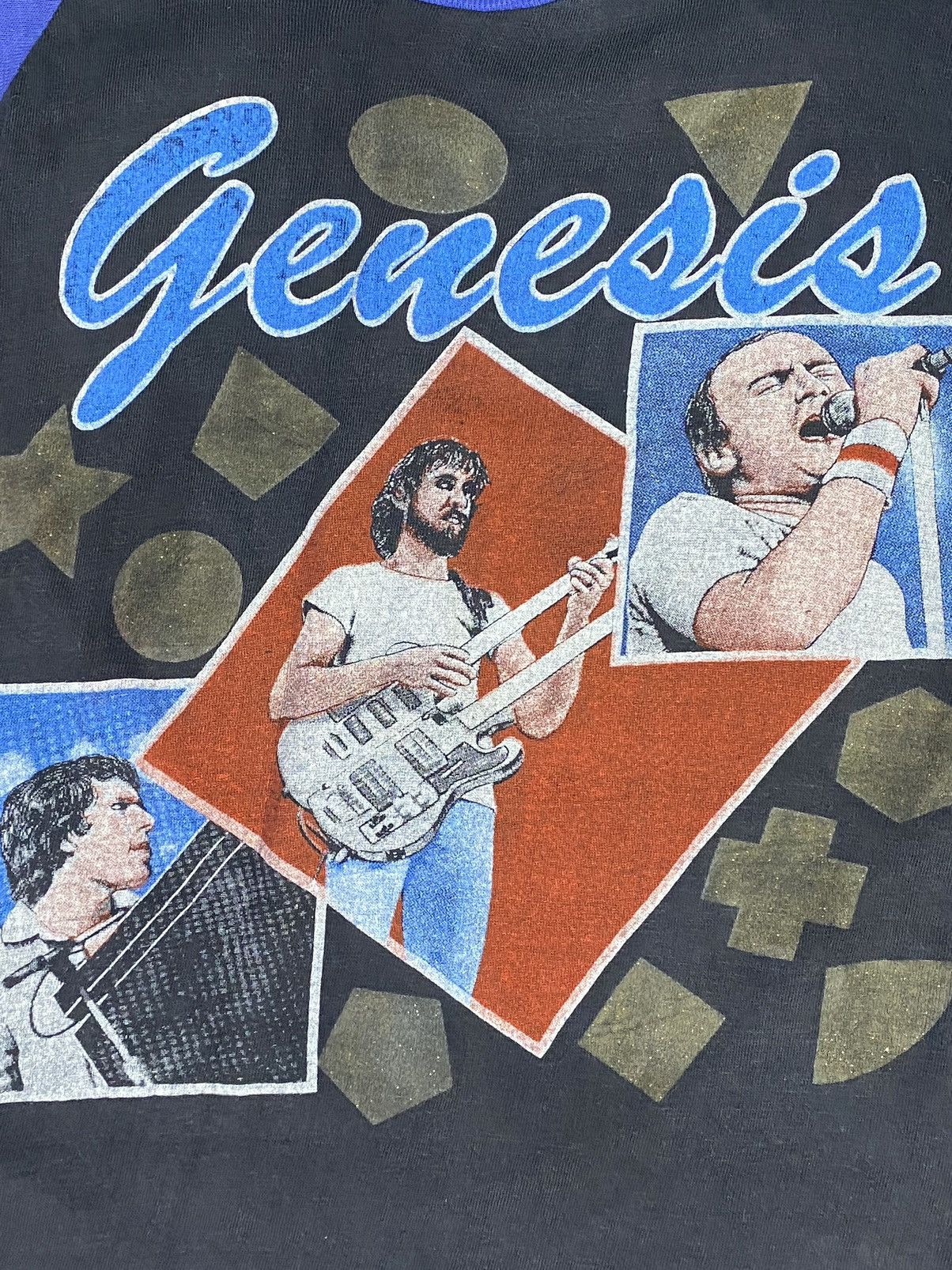 Band Tees × Vintage Genesis tour tee raglan (royal tag) Men’s Sz S - Thrashed Size US S / EU 44-46 / 1 - 10 Thumbnail