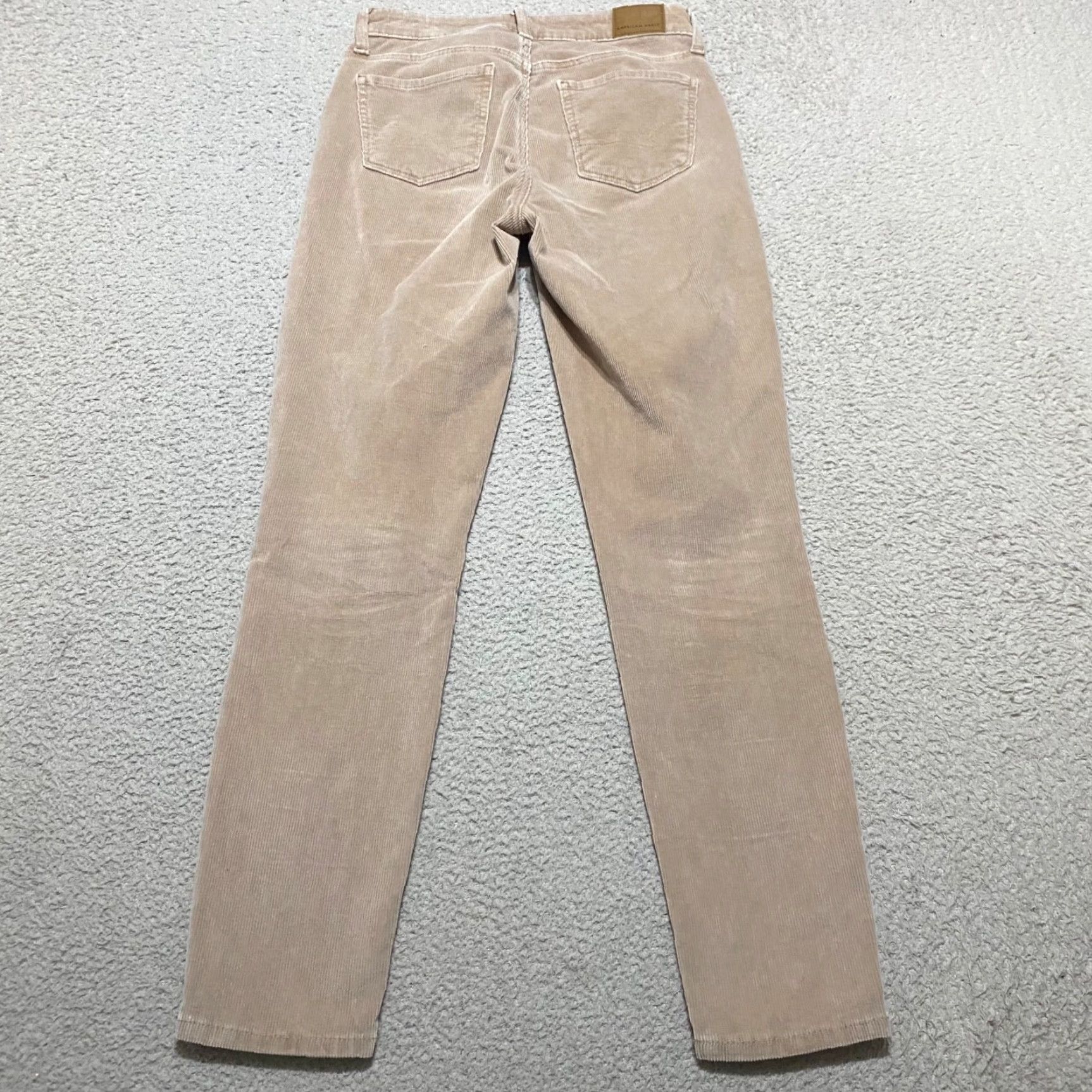 American Eagle Outfitters American Eagle Jeans Womens 0P Beige Corduroy Medium Wash High Rise Jegging Size 25" / US 0 / IT 36 - 2 Thumbnail