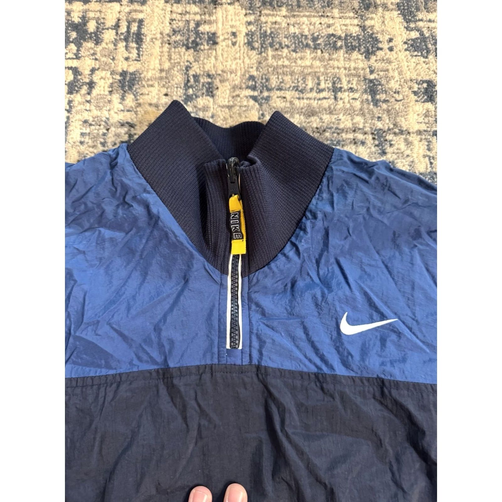 Nike VINTAGE Nike Jacket Windbreaker 1/4 Zip Pullover Reversible Sz M Blue Yellow 90s Mens Size US M / EU 48-50 / 2 - 2 Thumbnail