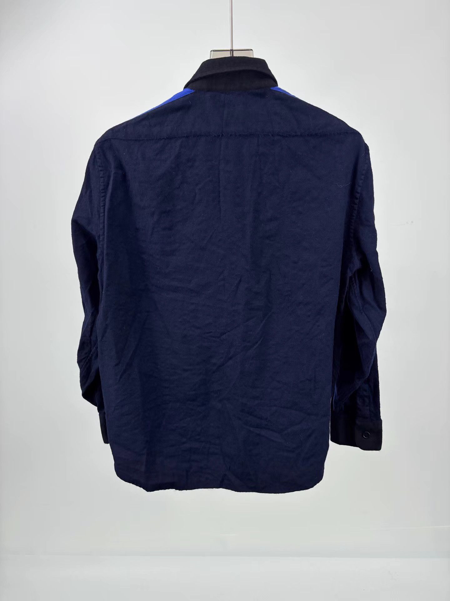 Burberry BURBERRY Wool Long Sleeve Shirt Jacket Size US M / EU 48-50 / 2 - 2 Thumbnail