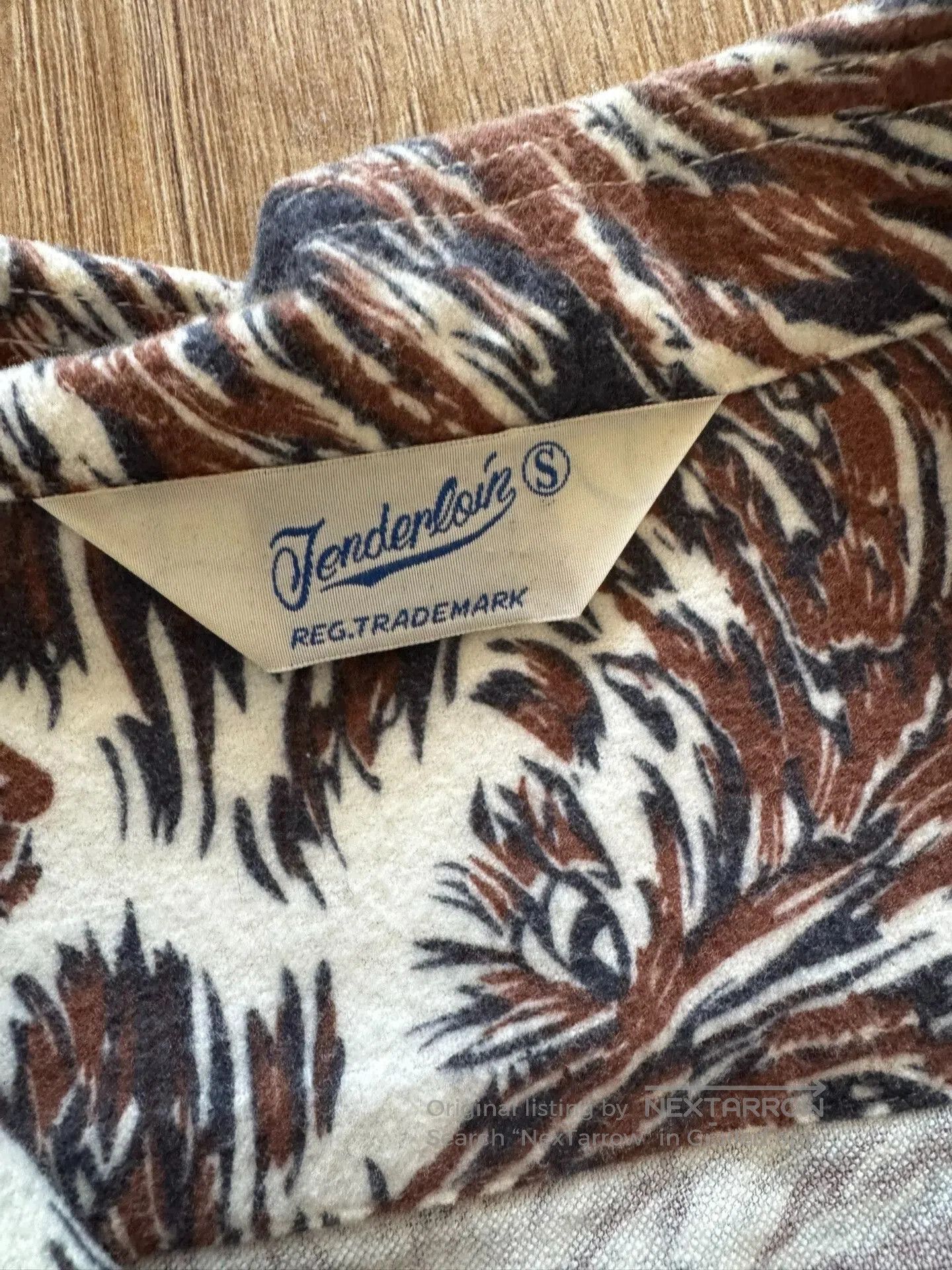 Japanese Brand Tenderloin Classic Brown Wolf Shirt. Size US S / EU 44-46 / 1 - 3 Thumbnail