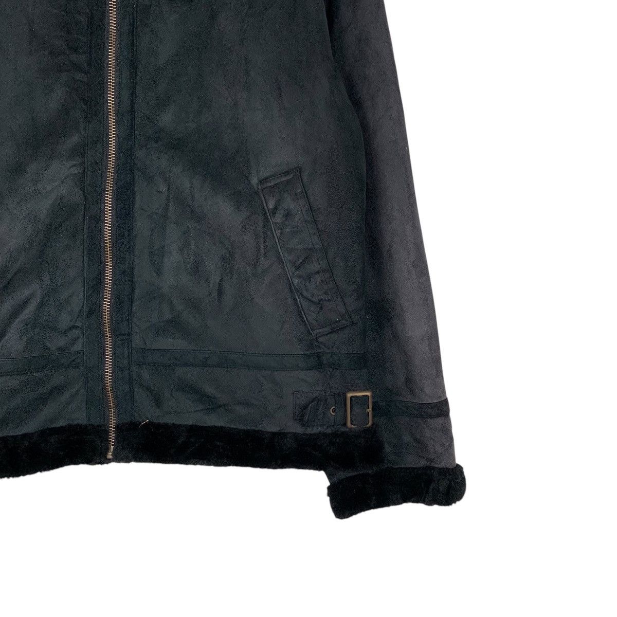 Kansai Yamamoto KANSAI JEANS Faux Fur Leather Jacket #2305-C102 Size US L / EU 52-54 / 3 - 4 Thumbnail