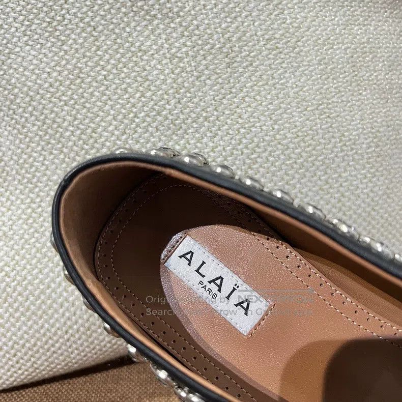 Alaia Alaia Women's Crystal Accented Ballet Flat Shoes. Size US 5.5 / IT 35.5 - 4 Thumbnail