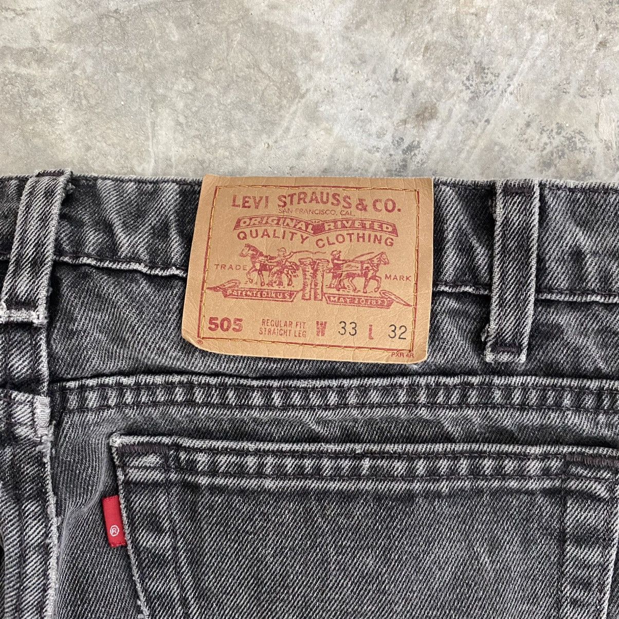 Levi's Vintage 90’s Levis 505 Faded Black Straight Leg Denim Size US 32 / EU 48 - 15 Thumbnail