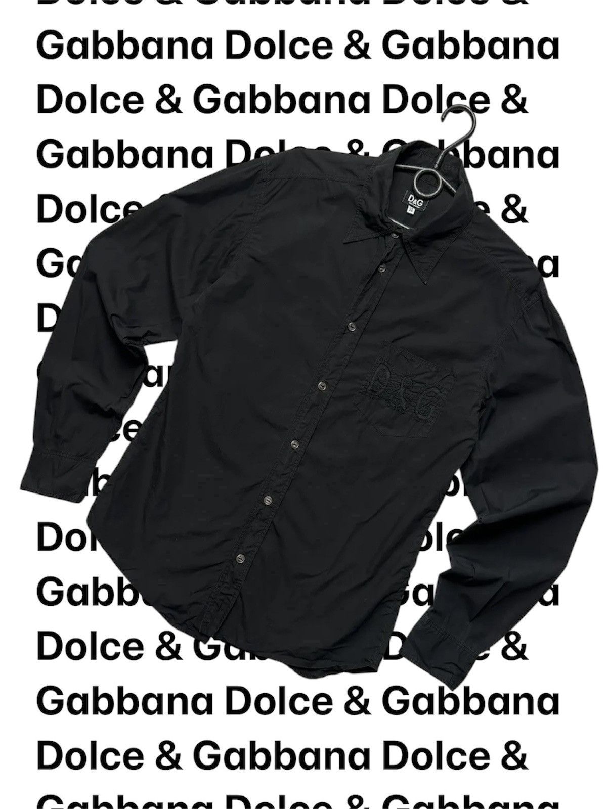 Dolce & Gabbana Vintage Dolce Gabbana shirt logo rare black rare Size US M / EU 48-50 / 2 - 1 Thumbnail