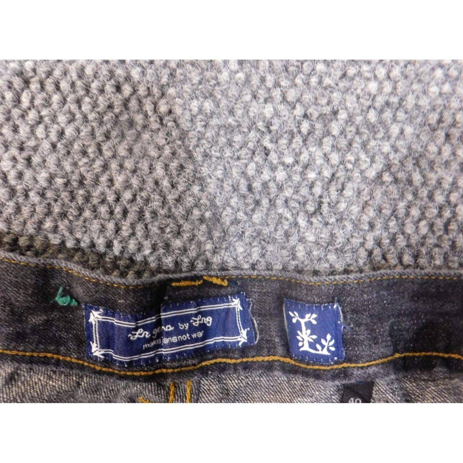 Etro VINTAGE LRG Jeans 40 Black Men Hip Hop Baggy Straight Denim Zipper 32 Inseam Mid Rise Cotton Regal Vintage Theme Mens Size US 40 / EU 56 - 4 Thumbnail