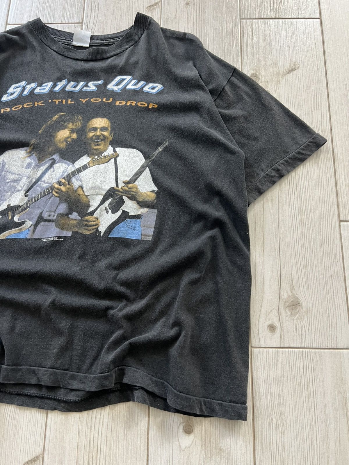 Band Tees Status Quo Vintage 1992 Rock'Til You Drop Rock Band Tour Size US XL / EU 56 / 4 - 7 Thumbnail