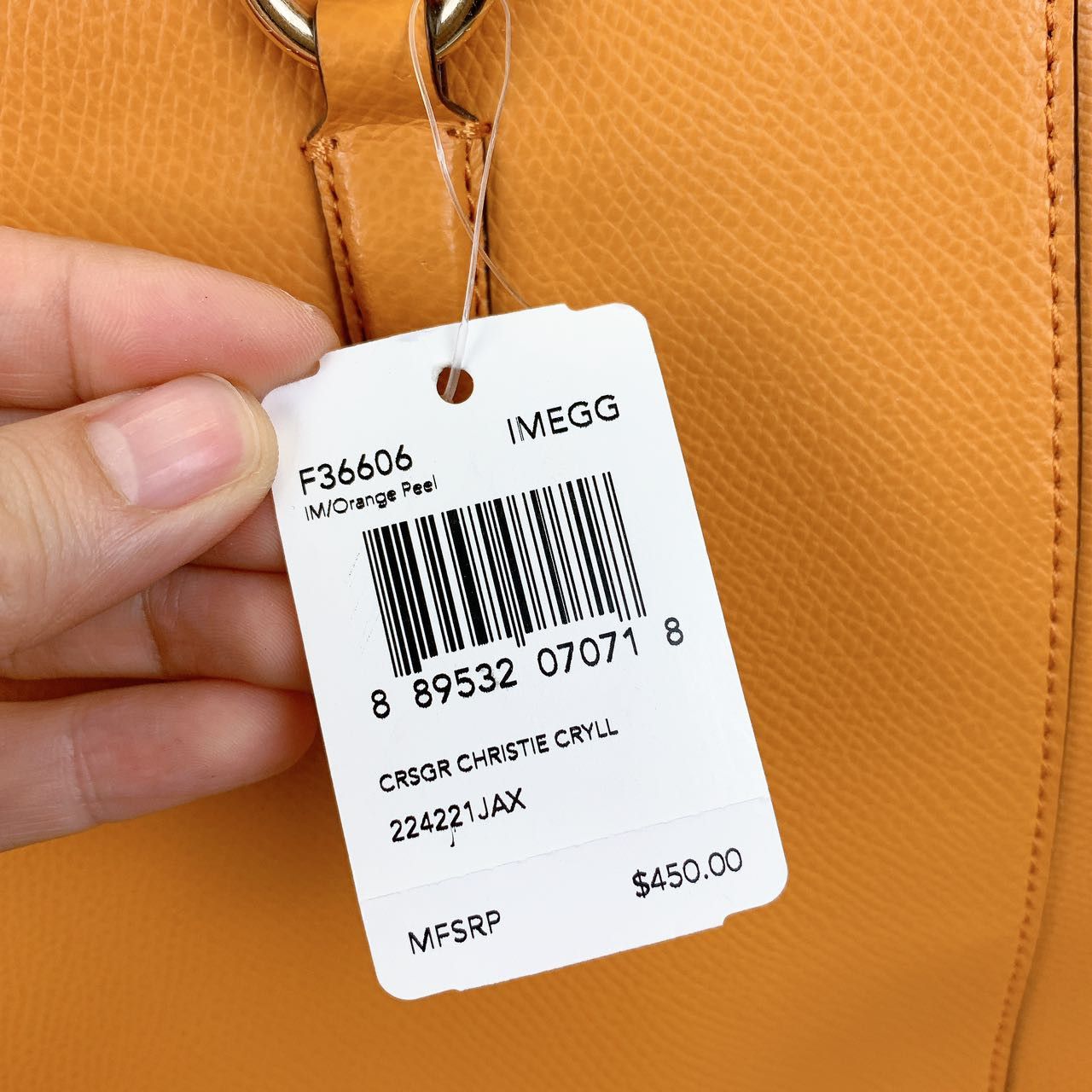 Coach COACH F36606 CHRISTIE CARRYALL IN LEATHER Orange Peel Size ONE SIZE - 9 Thumbnail