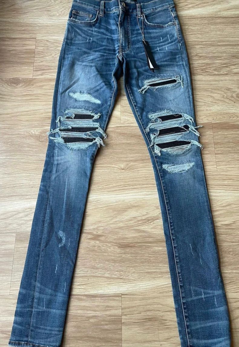 AMIRI MX1 Distressed Patchwork Jeans dmc