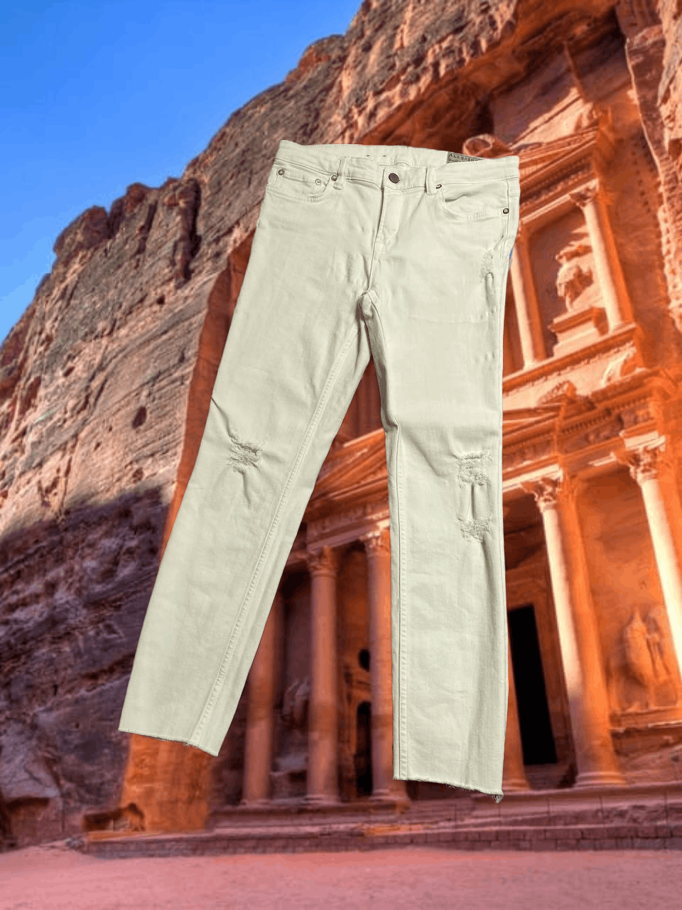 Allsaints Allsaints jeans white vintage crazy Y2K size 28 streetwear Size 28" / US 6 / IT 42 - 1 Thumbnail