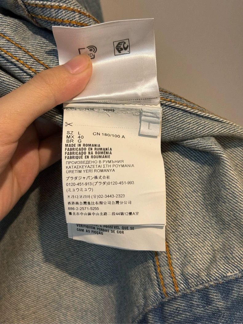 Prada Prada New triangle logo denim jacket 2501-Nextarrow Size US L / EU 52-54 / 3 - 5 Thumbnail