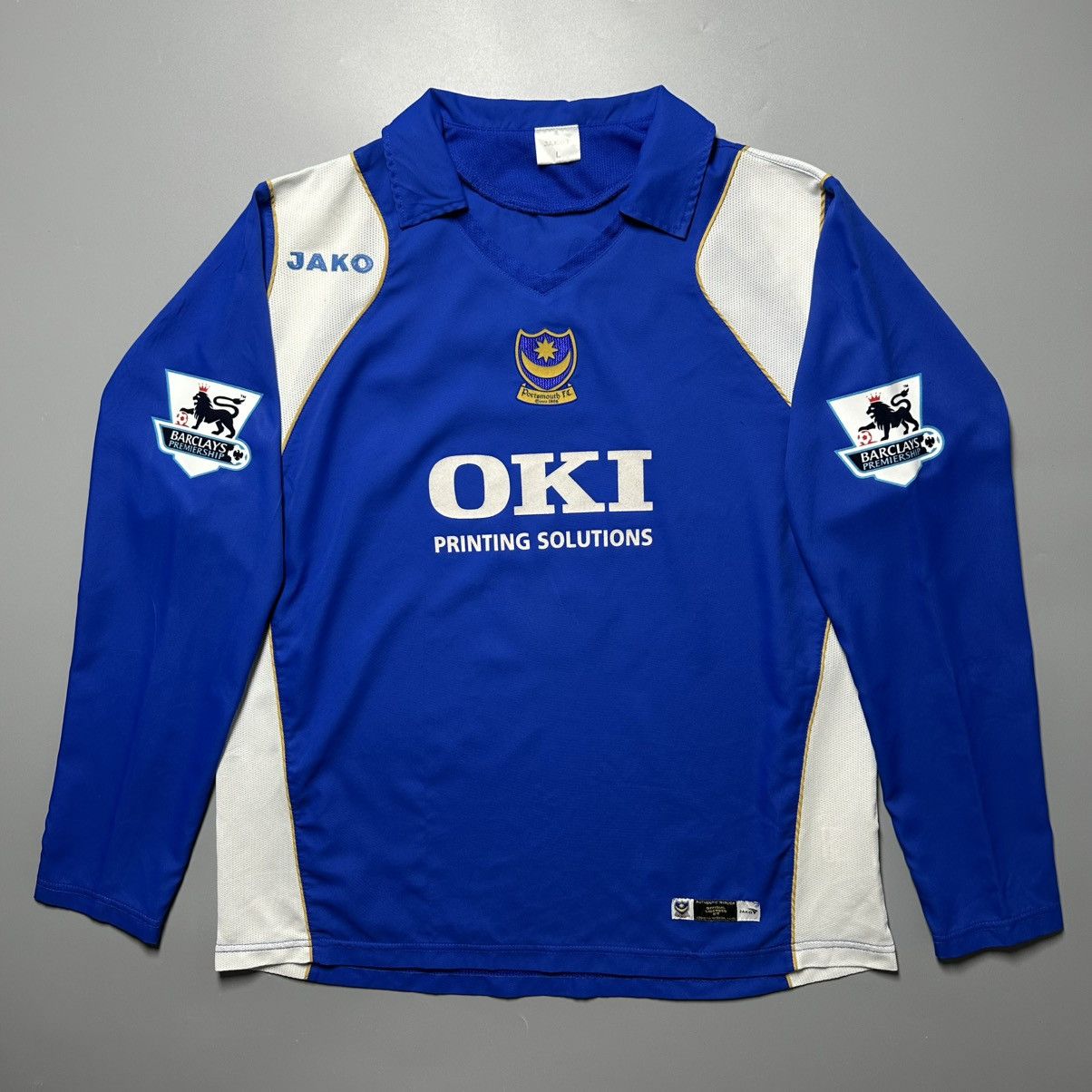 Vintage PORTSMOUTH JAKO 2006/2007 FOOTBALL HOME JERSEY #8 COLE Size US L / EU 52-54 / 3 - 2 Thumbnail