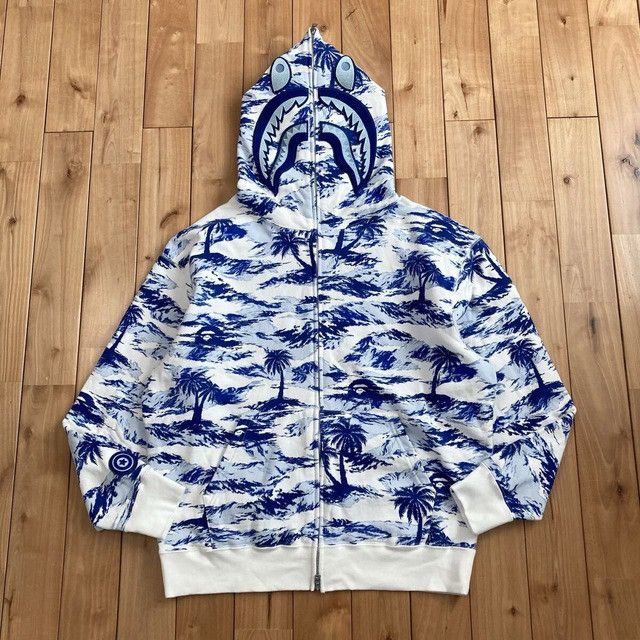 Bape BAPE PALM TREE CAMO Shark Full Zip Hoodie a bathing ape Size US M / EU 48-50 / 2 - 1 Thumbnail