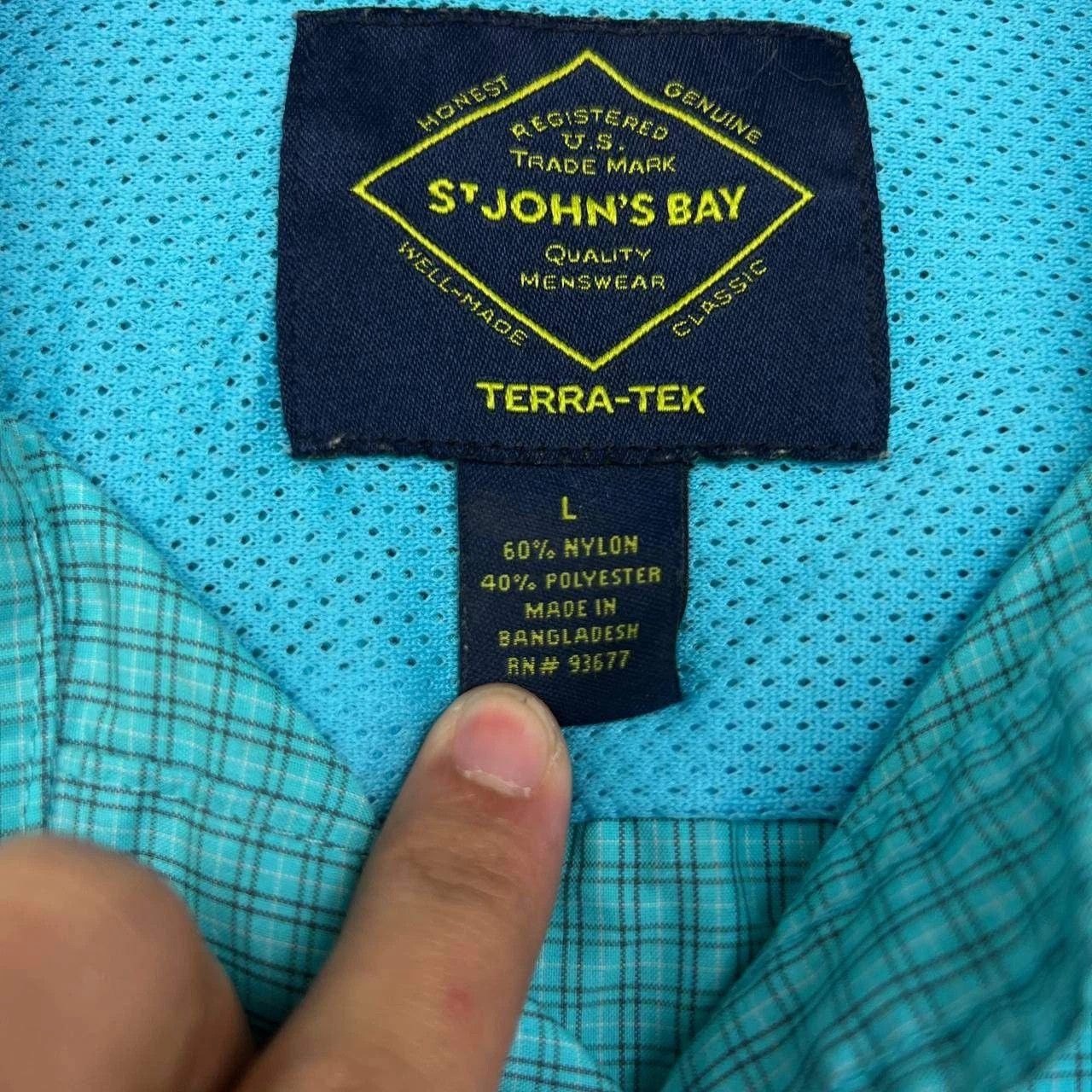 St. Johns Bay St. John's Bay Button Up Shirt Men Blue Plaid Collared L Size US L / EU 52-54 / 3 - 6 Thumbnail