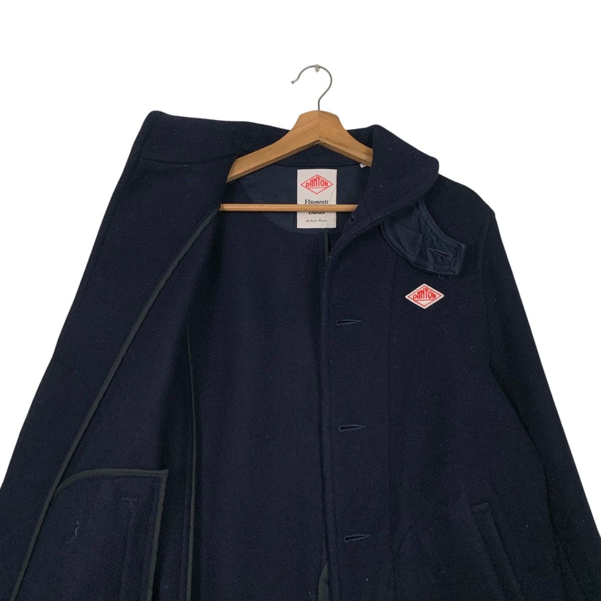 Danton DANTON Wool Navy Blue Overcoat jacket #2507-C113 Size US S / EU 44-46 / 1 - 11 Thumbnail