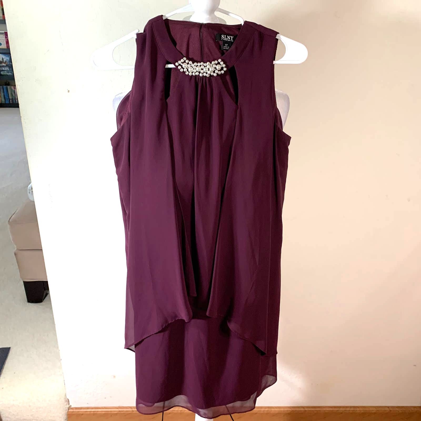 Other SLNY Purple Sleeveless Dress size 6P Size M / US 6-8 / IT 42-44 - 1 Thumbnail
