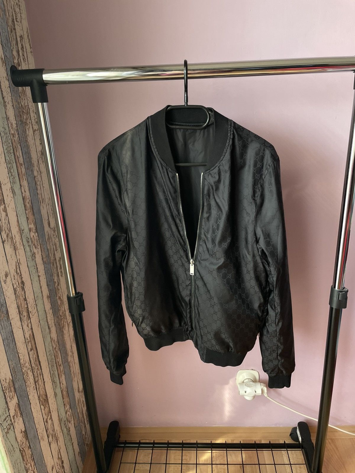 Gucci Dark Brown Gg Polyester Blend Sleeveless Down Jacket