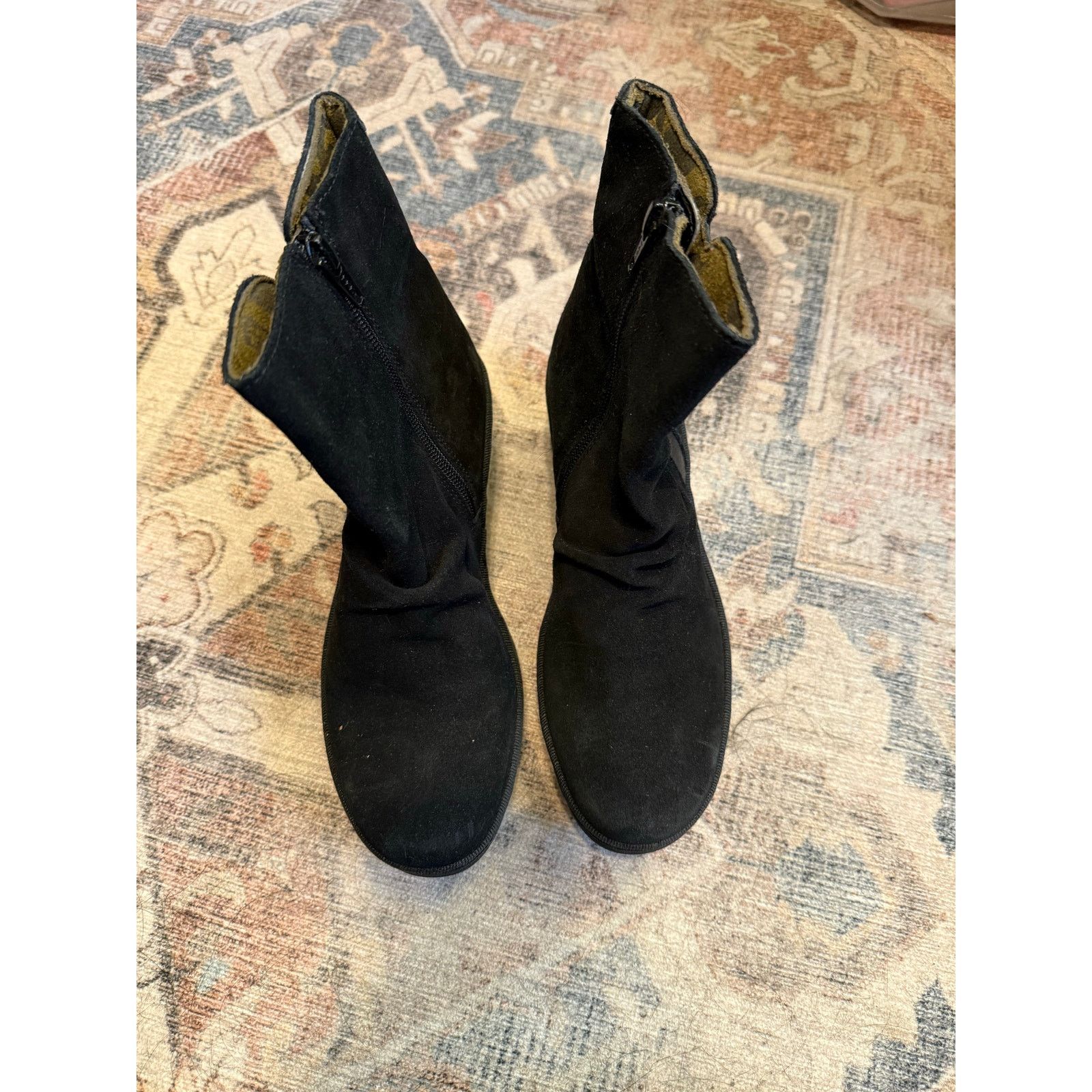 Fly London FLY LONDON Black Heeled Ankle Booties Sz EU 37 / US 7 ($269) Size US 7 / IT 37 - 10 Thumbnail