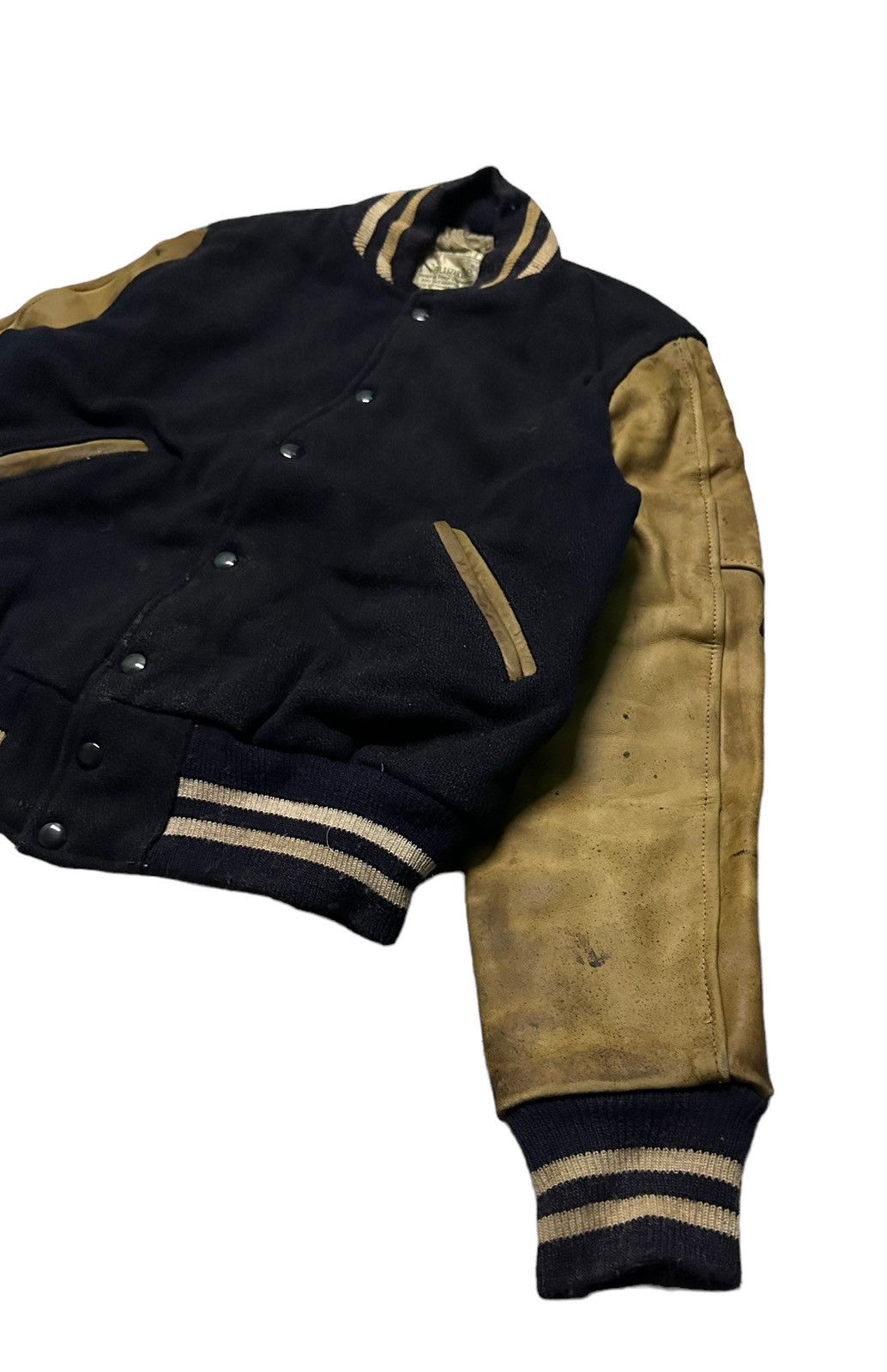 Vintage Vintage 80s Naugalite thrased varsity jacket Size US S / EU 44-46 / 1 - 2 Thumbnail