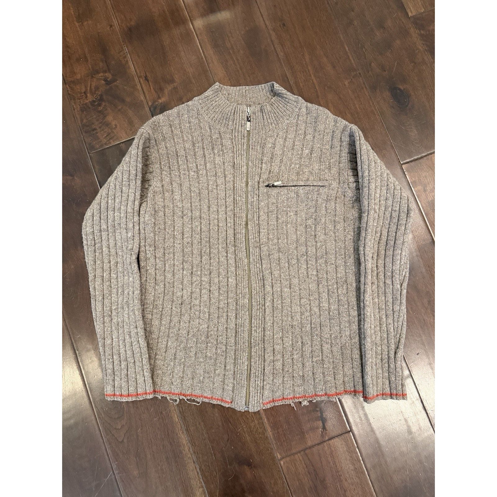 Patagonia Vintage Men’s Patagonia Ribbed Drivers Knit Zip Up Sweater Size US M / EU 48-50 / 2 - 1 Thumbnail