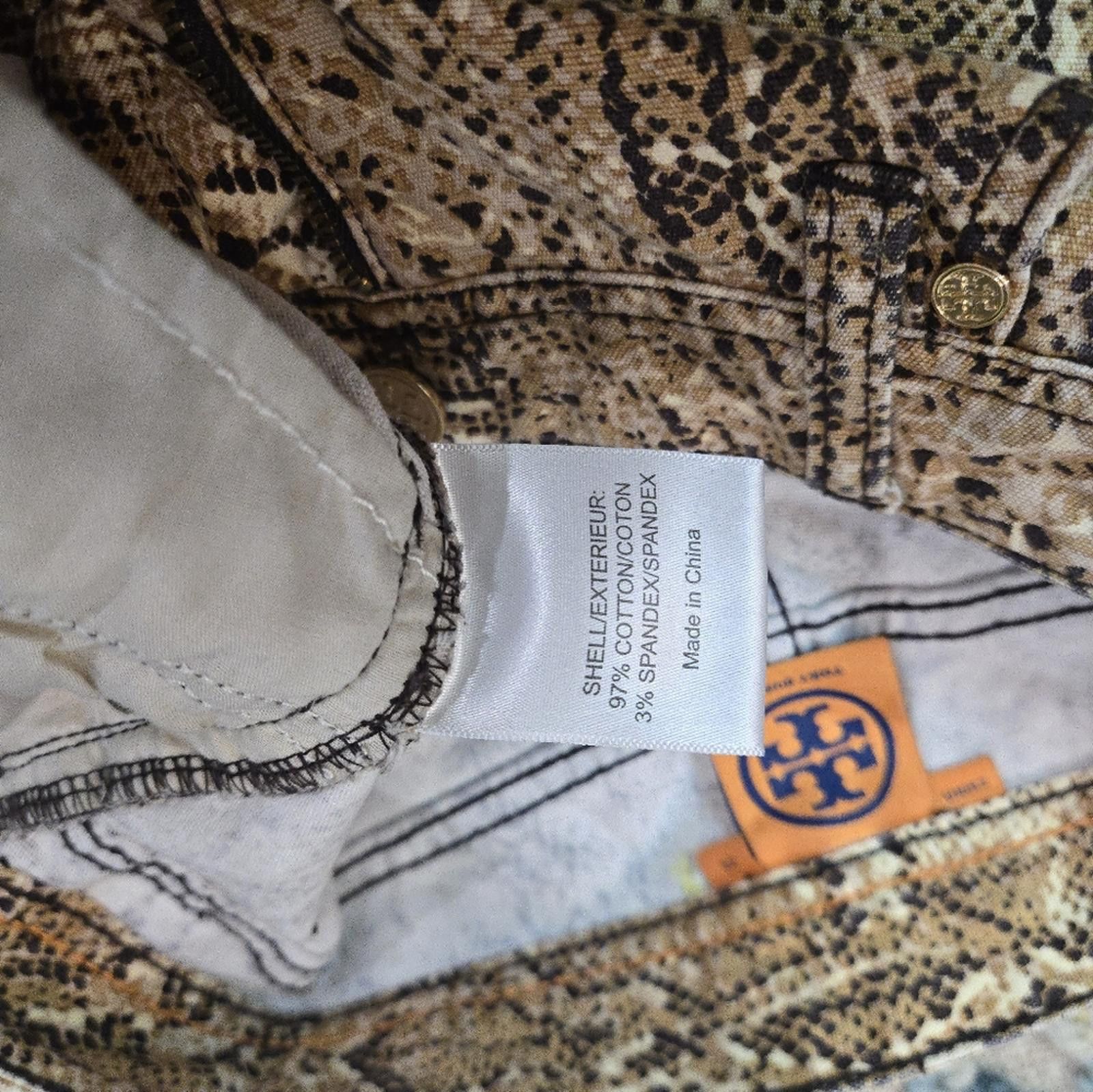 Designer TORY BURCH Snake Print Pants Size 26" / US 2 / IT 38 - 6 Thumbnail