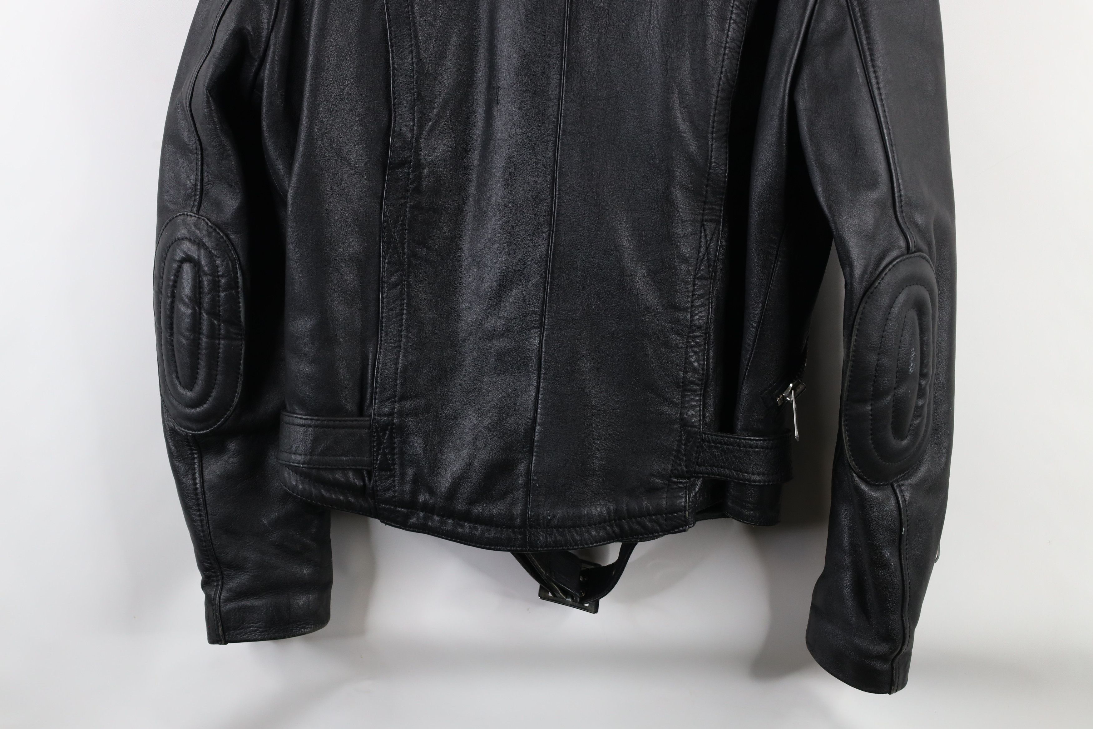 Vintage Vintage 70s Streetwear Belted Motorcycle Jacket Black Size US L / EU 52-54 / 3 - 16 Thumbnail