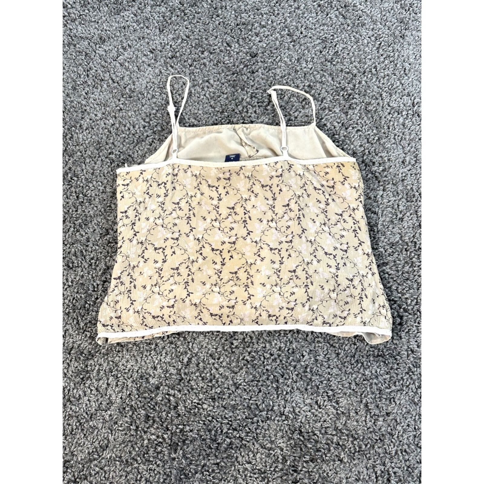 Gap Gap Camisole Tank Womens Medium M Brown Floral Button Prairie Y2K Size M / US 6-8 / IT 42-44 - 6 Thumbnail