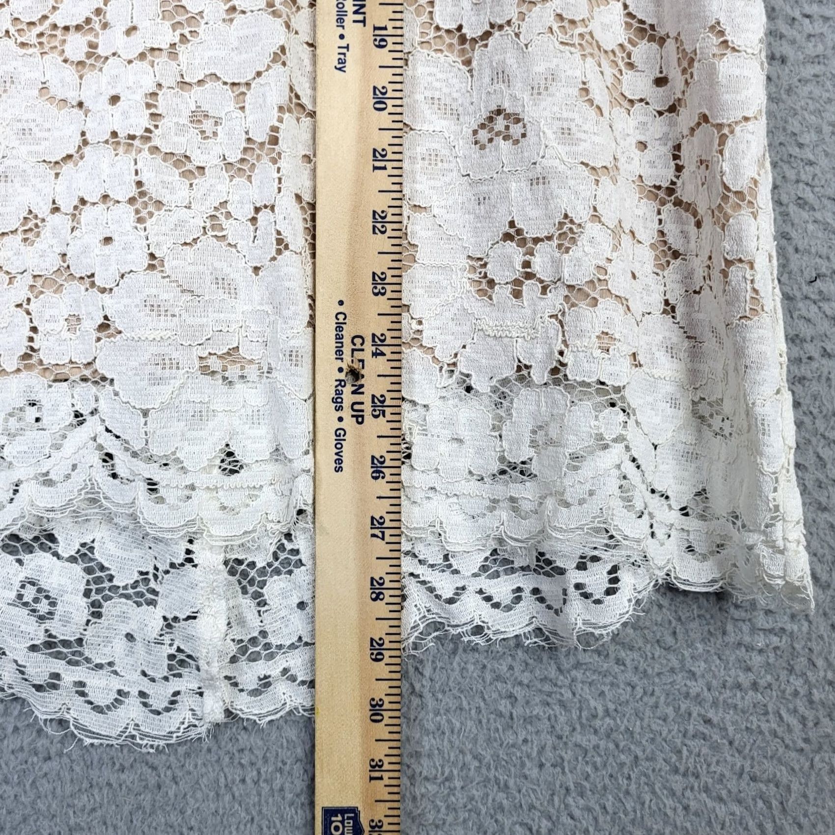 Vintage Rose + Olive Blouse Womens L Ivory Sleeveless Lined Crew Neck Knit Cotton Blend Plus Size Shirt Top Size L / US 10 / IT 46 - 4 Thumbnail