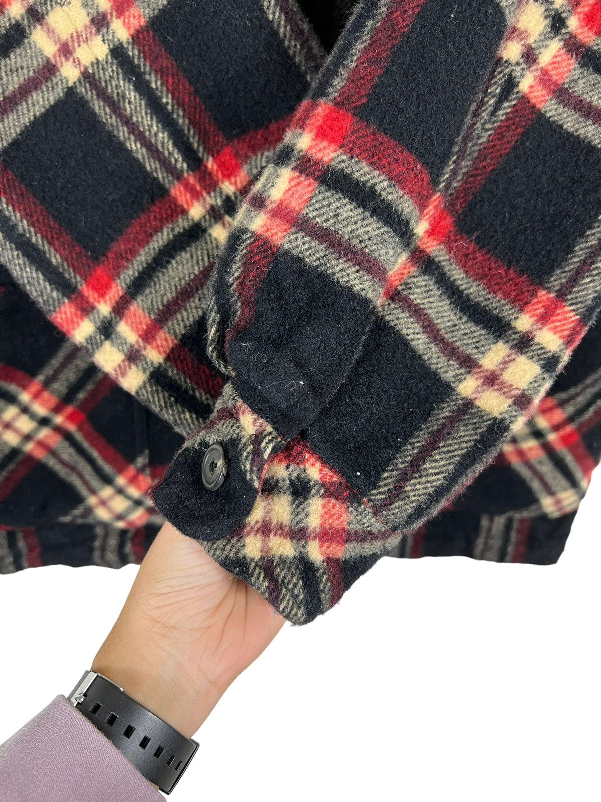 Japanese Brand × Vintage 🔥 EAST BOY PLAID CHECKER CPO WOOL JACKET Size US M / EU 48-50 / 2 - 12 Thumbnail