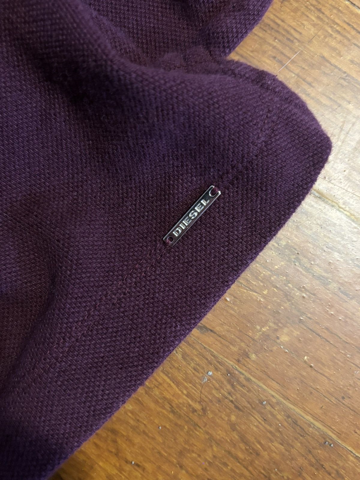 Diesel vintage Diesel burgundy cotton 1/3 zip polo shirt Size US XL / EU 56 / 4 - 4 Thumbnail