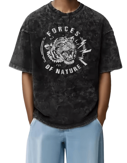 Other Y2K Streetwear Force Tiger Print Washed T-Shirt Size US XXL / EU 58 / 5 - 2 Thumbnail