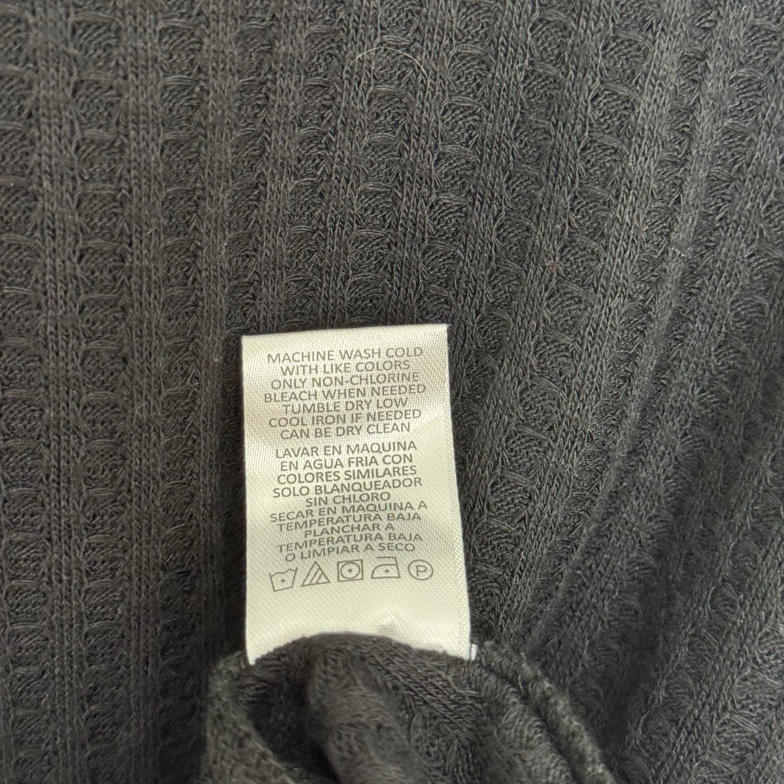 Chaser Brand Chaser Black Waffle Knit Thermal Pullover Hooded Top Shirt Size XS / US 0-2 / IT 36-38 - 5 Thumbnail
