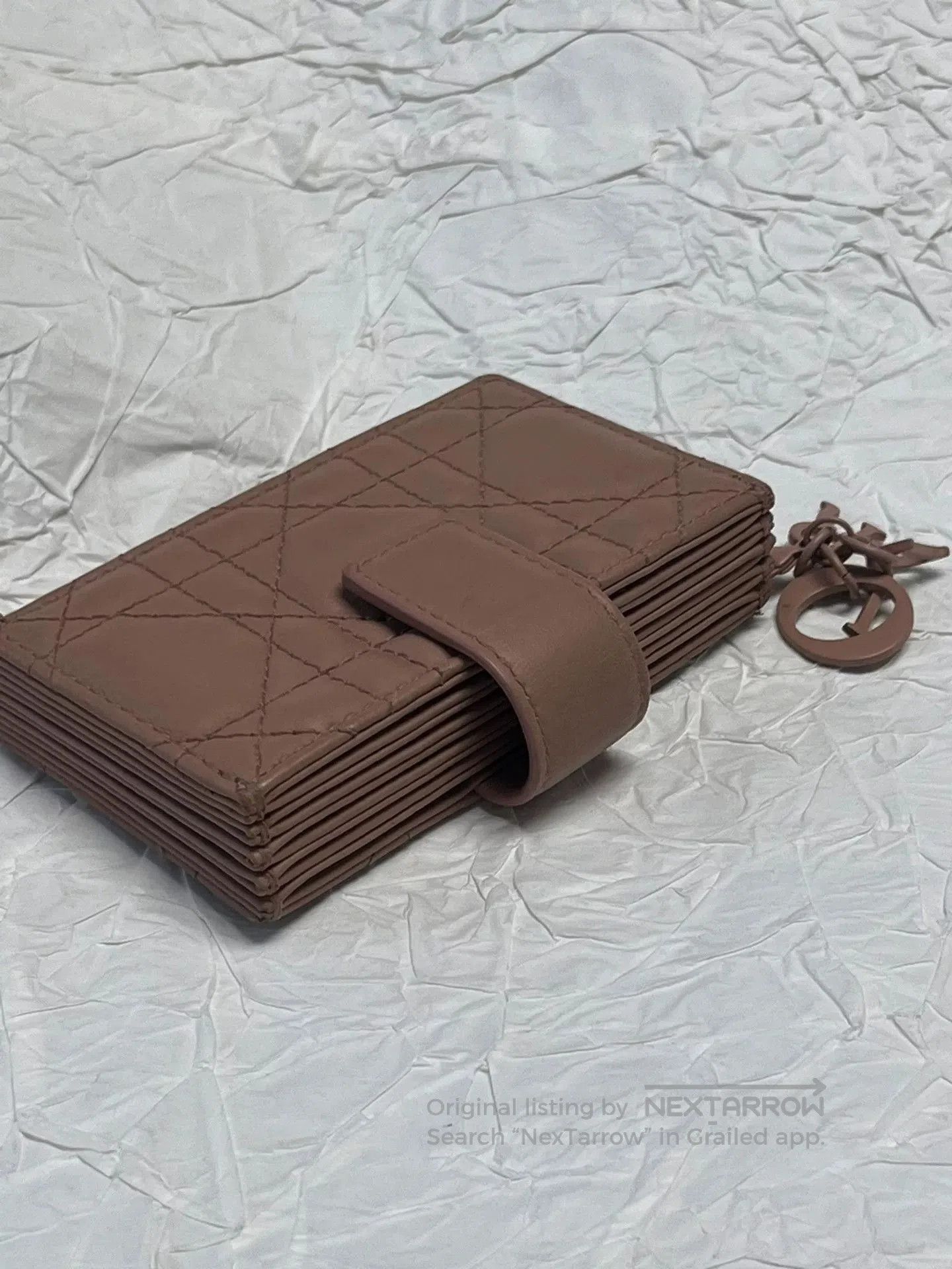 Dior Dior Pink Lambskin Accordion Card Holder. Size ONE SIZE - 6 Thumbnail