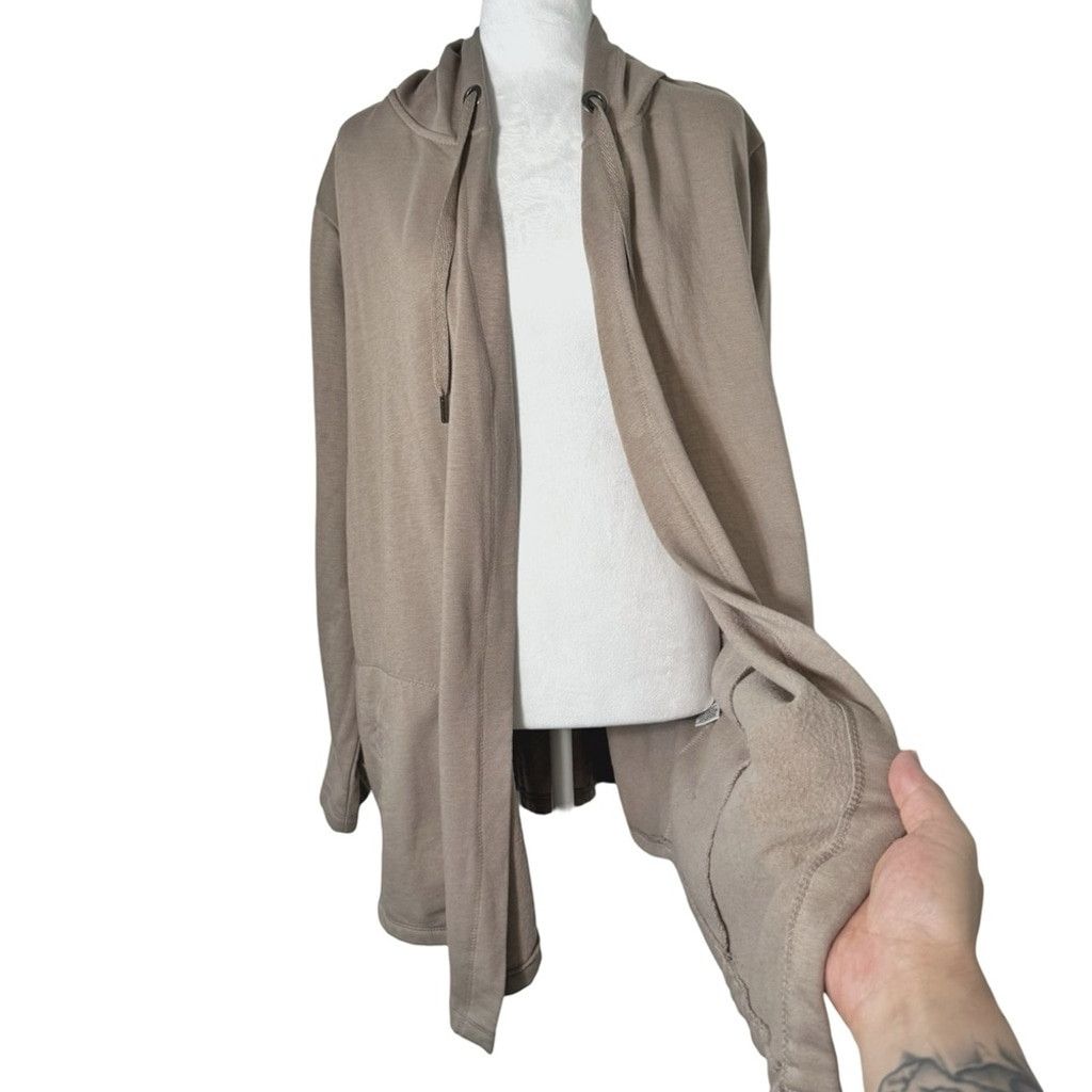 Other NWOT FRENCH LAUNDRY Women's Tan Luxury Open Hoodie Jacket 2X Size XXL / US 16-18 / IT 52-54 - 2 Thumbnail