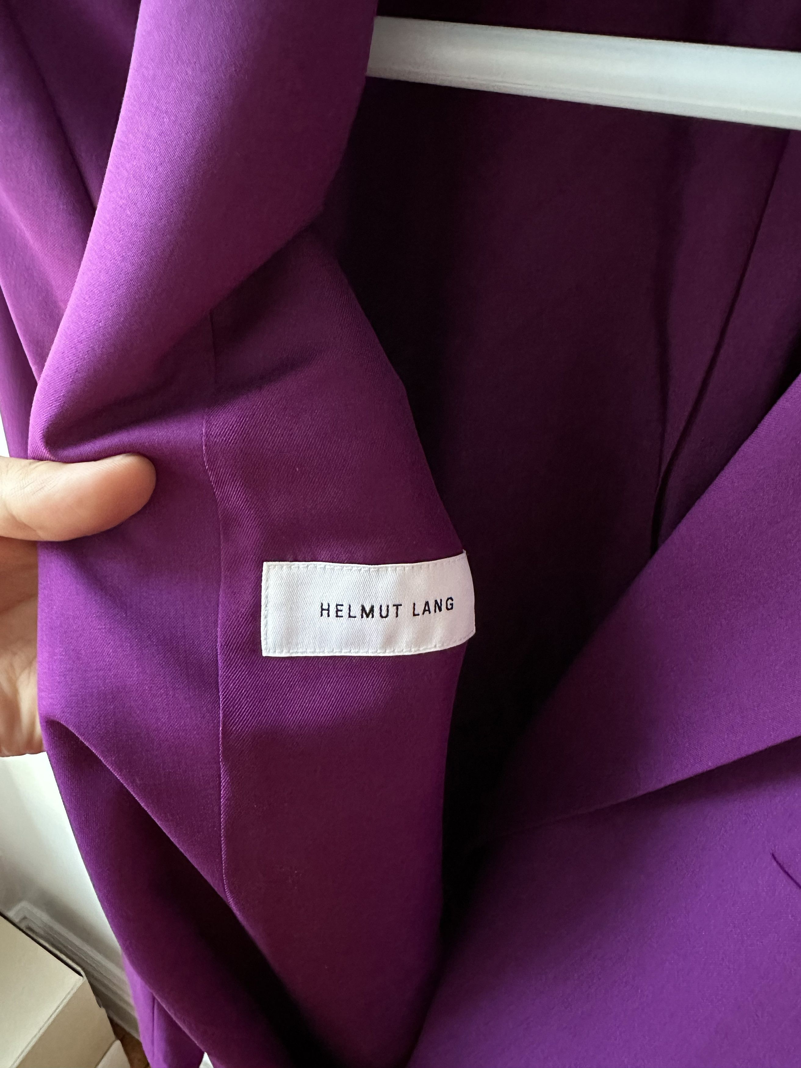 Helmut Lang Helmut Lang Purple Silk Unisex Long Blazer Size XL / US 12-14 / IT 48-50 - 3 Thumbnail