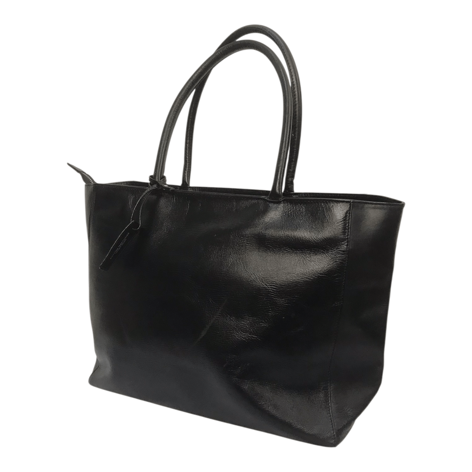 United Arrows United Arrow Black Leather Hand Bag Size ONE SIZE - 2 Thumbnail